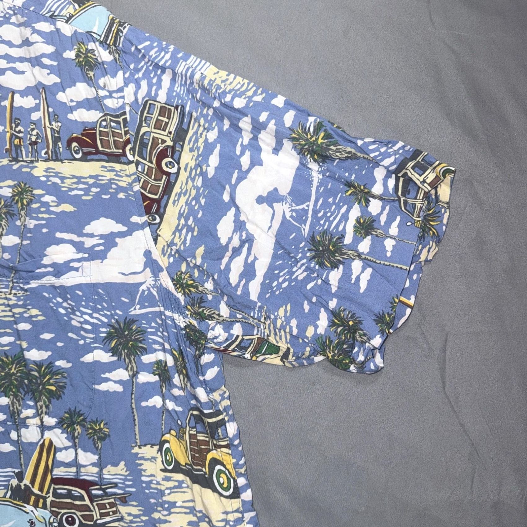 Reyn Spooner VINTAGE Reyn Spooner Shirt Mens XL Blue Art Of Eddy Y Surf Woody Hawaiian 90s Size US XL / EU 56 / 4 - 5 Thumbnail