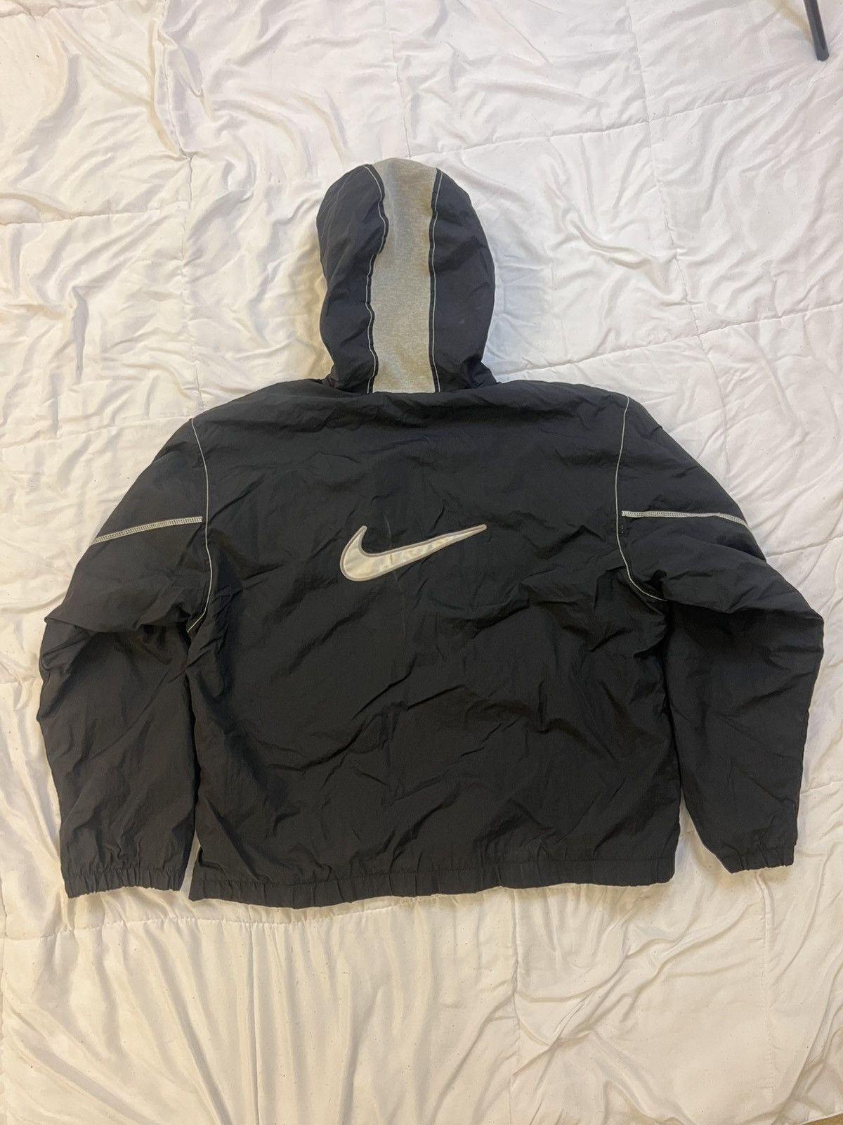 Nike × Vintage Vintage 90’s NIKE Big Check Zip-Up Jacket Size US L / EU 52-54 / 3 - 1 Thumbnail