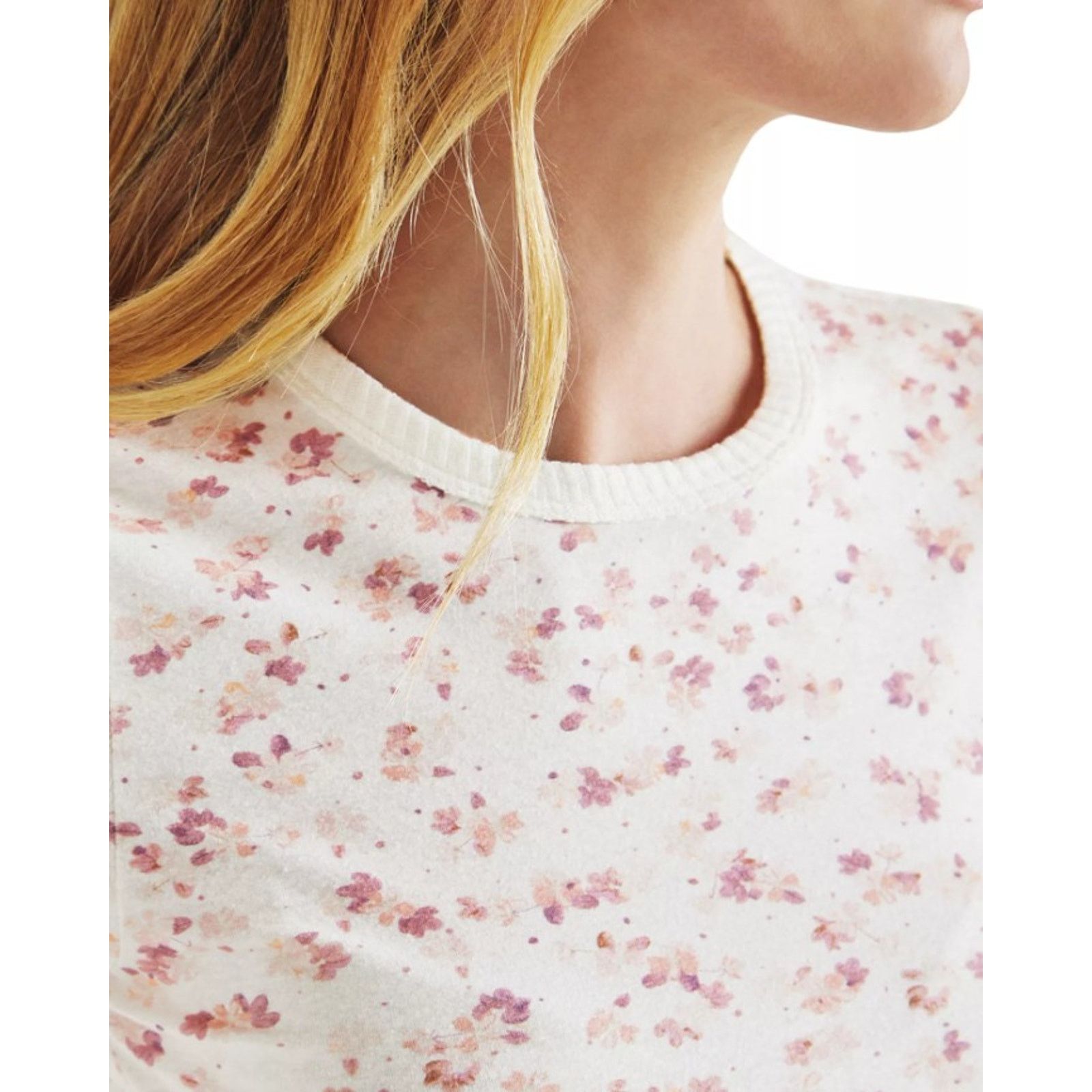 Splendid Splendid Women Linen/Viscose Knit Floral Short Sleeve Tee S Size S / US 4 / IT 40 - 6 Thumbnail