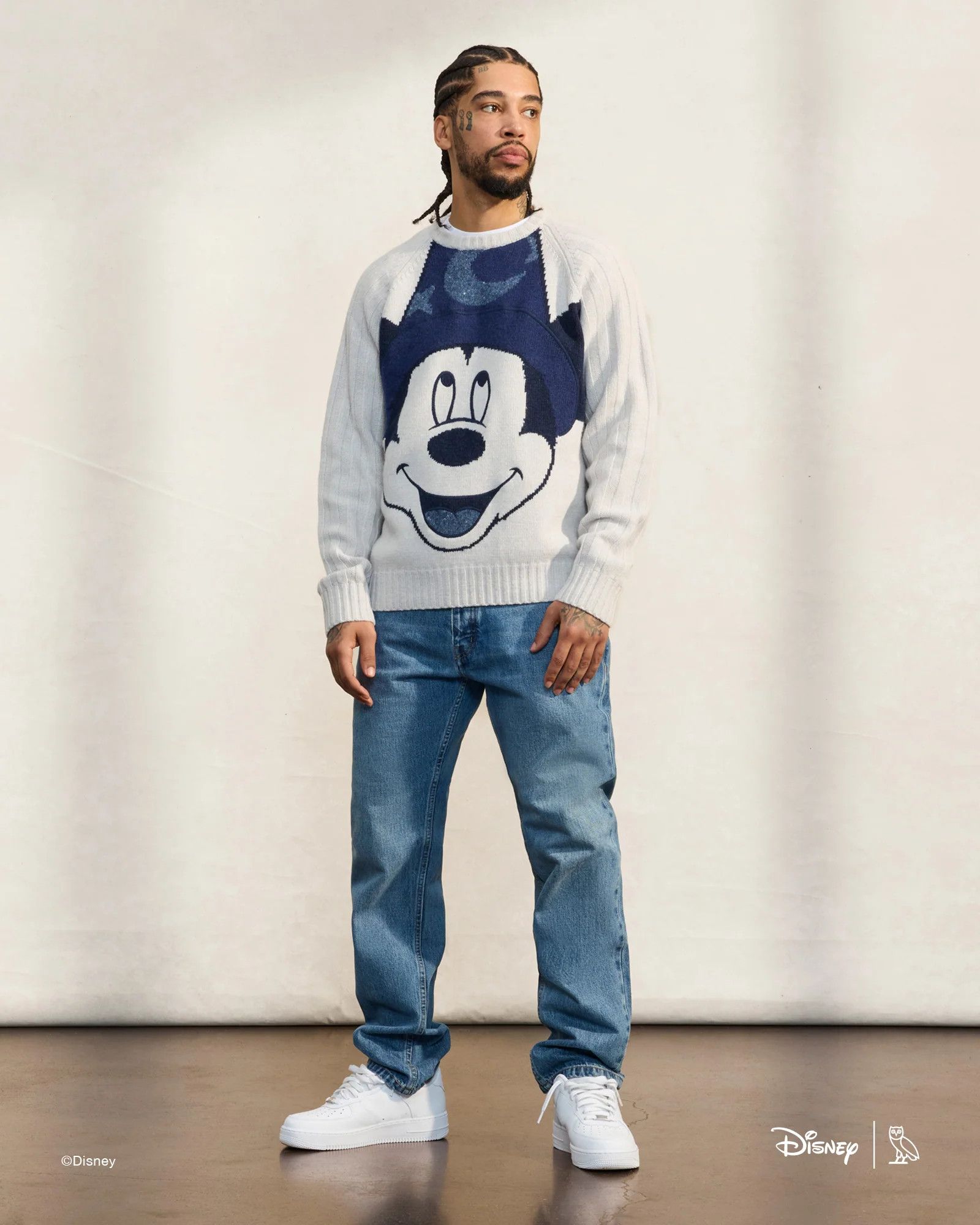 Disney OVO x Disney Mickey Mouse Knit Sweater Heather Grey Size US XXL / EU 58 / 5 - 5 Thumbnail