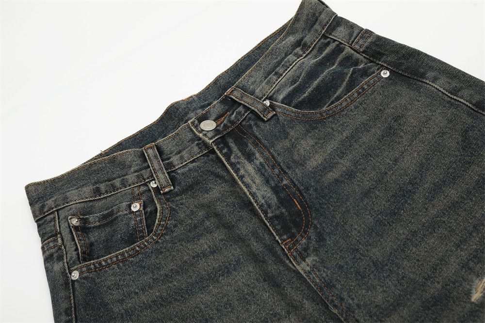 Japanese Brand × Jean Men's vintage distressed gradient loose punk ripped jeans Size US 32 / EU 48 - 4 Thumbnail