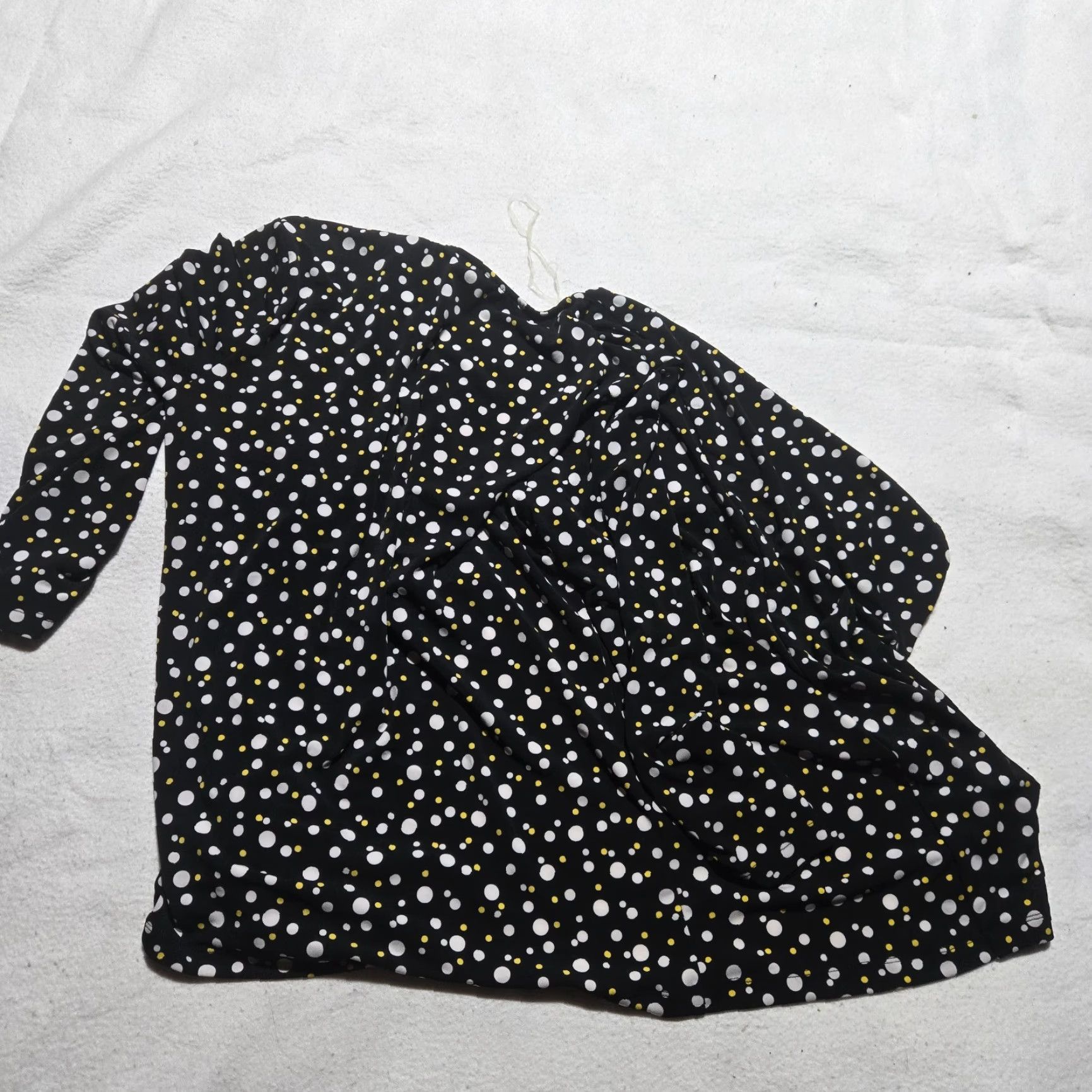 Vintage Cato Blouse Open Front Light Wieght Cardigan Ladies L Black Polka Dot New Womens Knit Top Summer Fall Spring Casual Travel Workwear Men's? Size L / US 10 / IT 46 - 6 Thumbnail