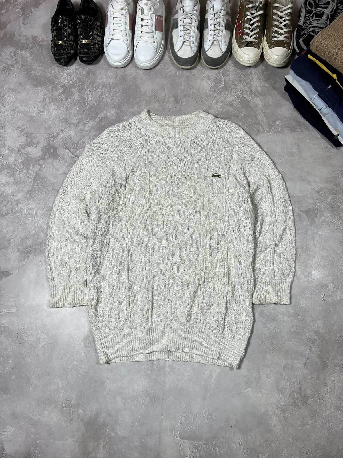 Lacoste Vintage 90s Lacoste knit Y2k sweater Size US XL / EU 56 / 4 - 1 Thumbnail