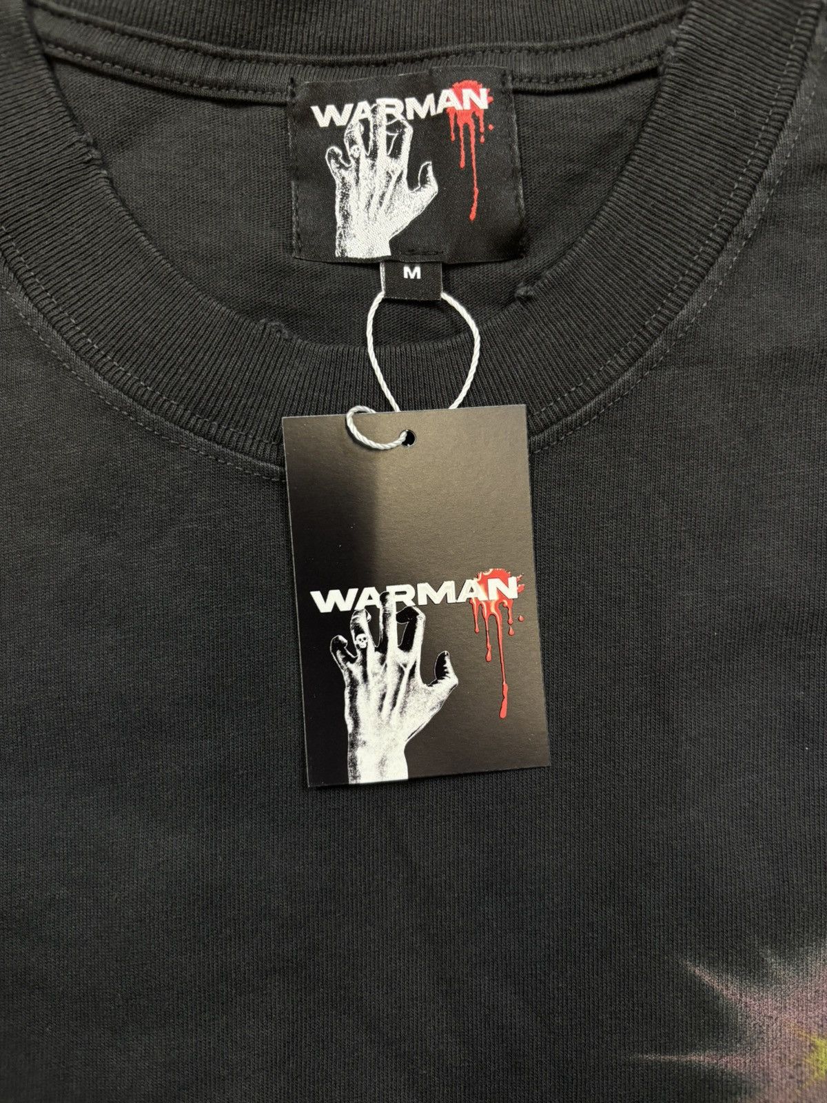 Vintage WARMAN I SEE THE LIGHT GRAPHIC TEE, Washed Black Size US M / EU 48-50 / 2 - 12 Thumbnail