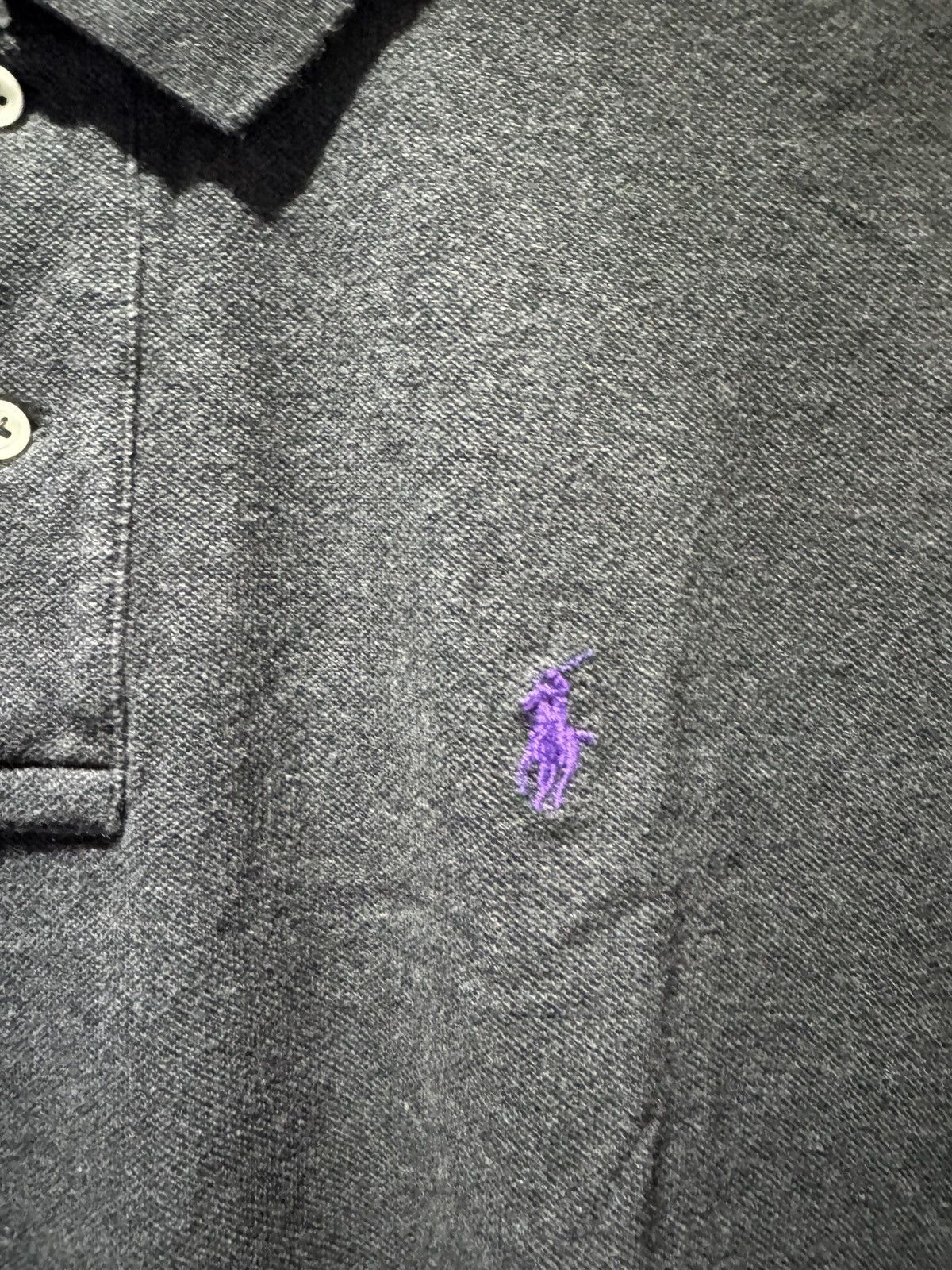 Polo Ralph Lauren Vintage Polo Ralph Lauren Dark Grey Purple Logo 2000s Y2k Size US M / EU 48-50 / 2 - 2 Thumbnail