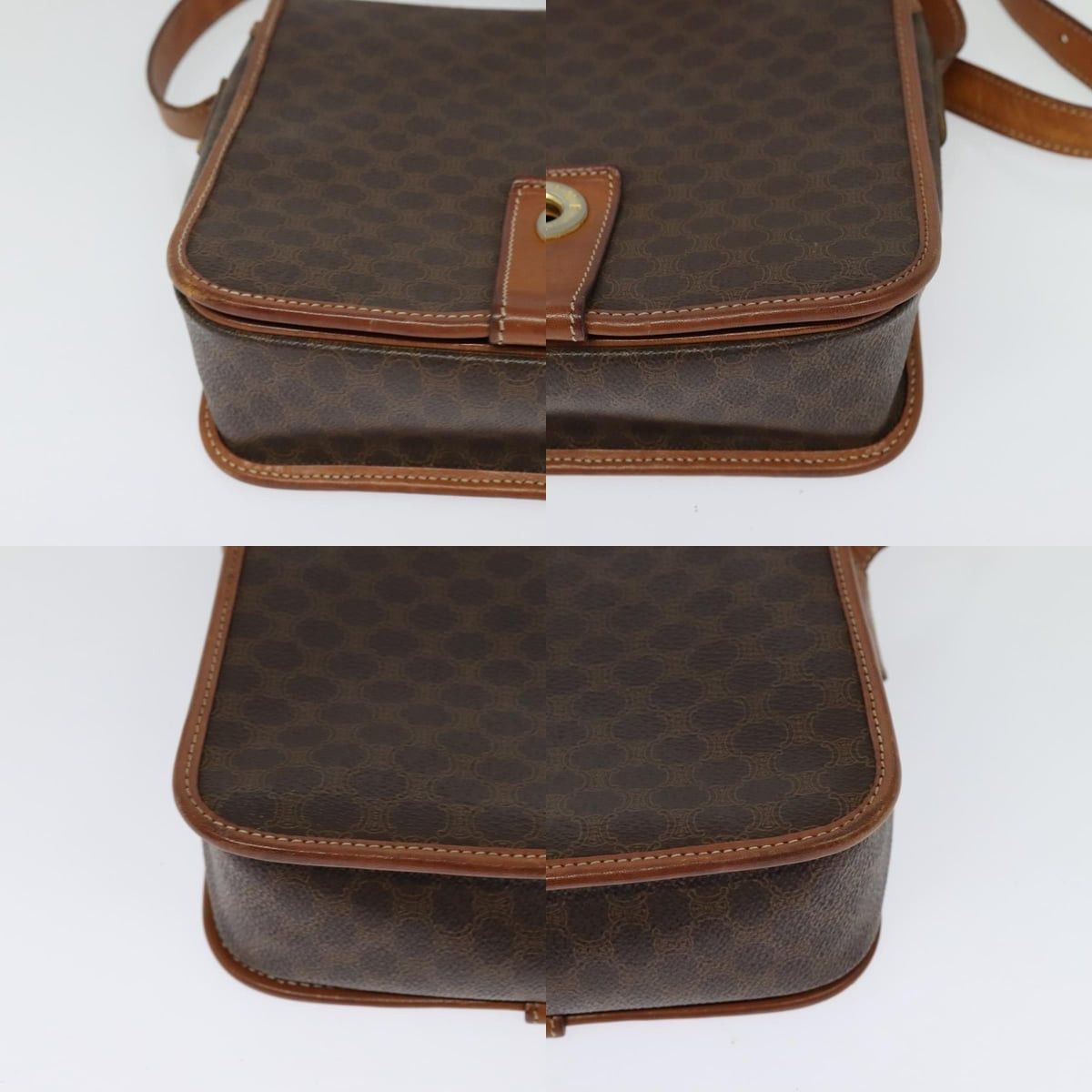 Celine CELINE Macadam Canvas Shoulder Bag Pvc Brown Gold Size ONE SIZE - 10 Thumbnail