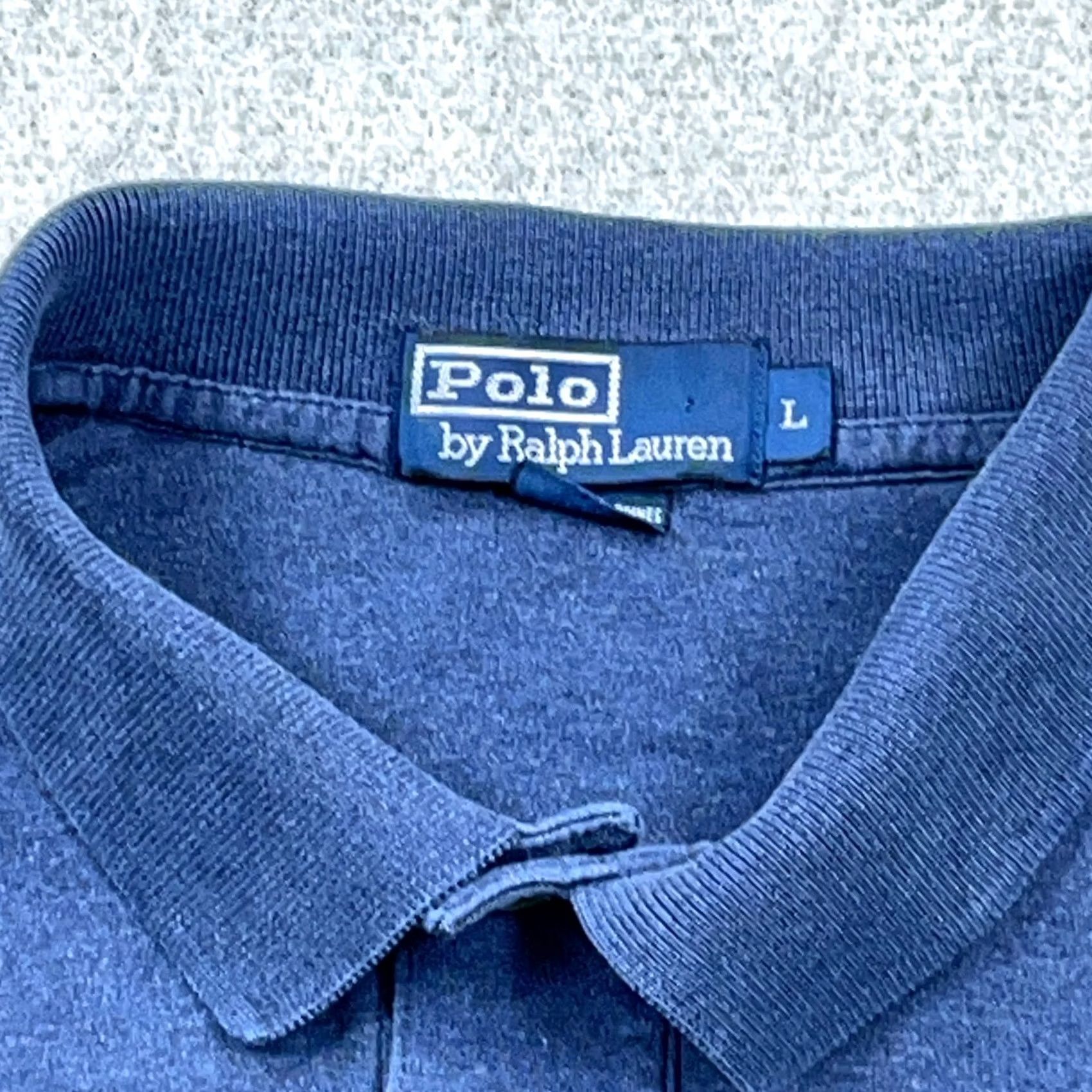 Polo Ralph Lauren Ralph Lauren Polo Shirt Men Large Blue Long Sleeve Solid Blue Polo Shirt Rugby Pony B9 Size US L / EU 52-54 / 3 - 6 Thumbnail