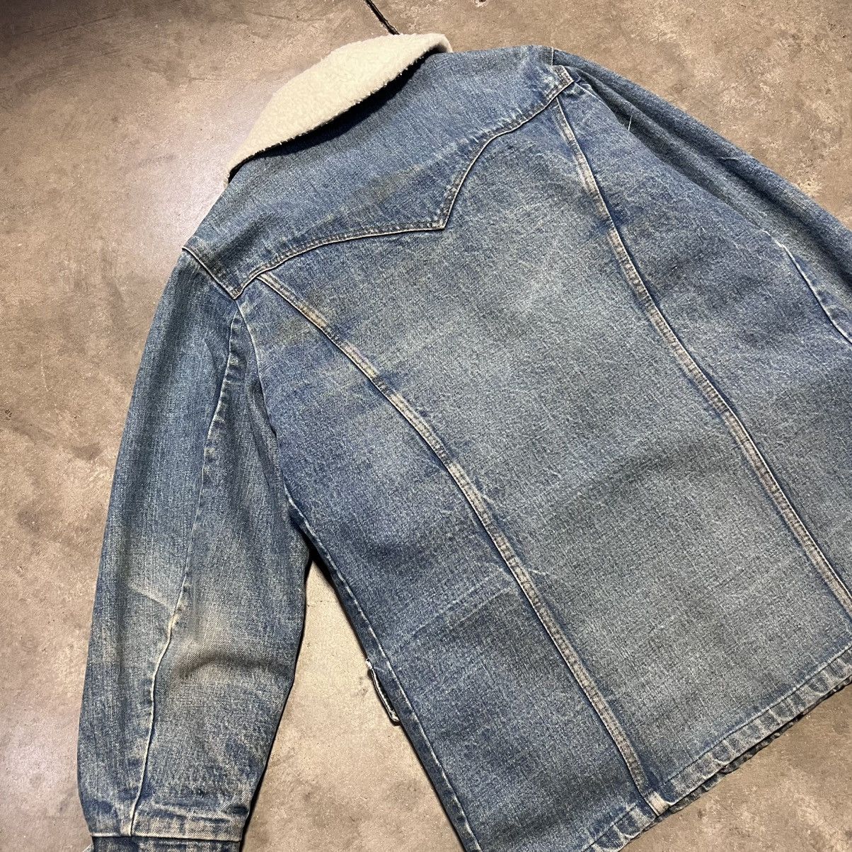 Lee Vintage 80s Lee Storm Rider Denim Jacket Sherpa Lined USA Size US XL / EU 56 / 4 - 10 Thumbnail