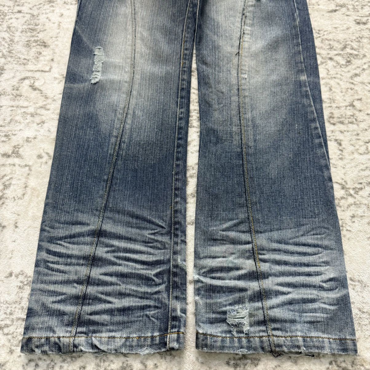 Red Monkey 2000s Techno Japan Embroidery Che Guevara Fade Wash Jeans Size US 29 - 6 Thumbnail