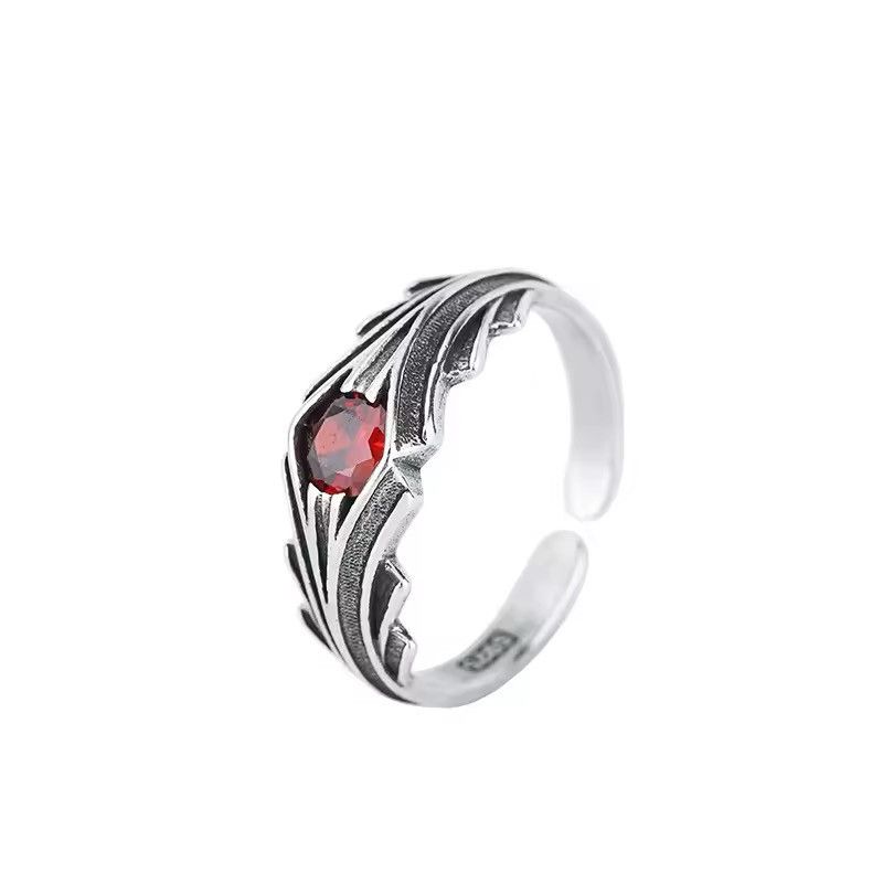 Jewelry Creative Red Zircon Rings Size ONE SIZE - 3 Thumbnail