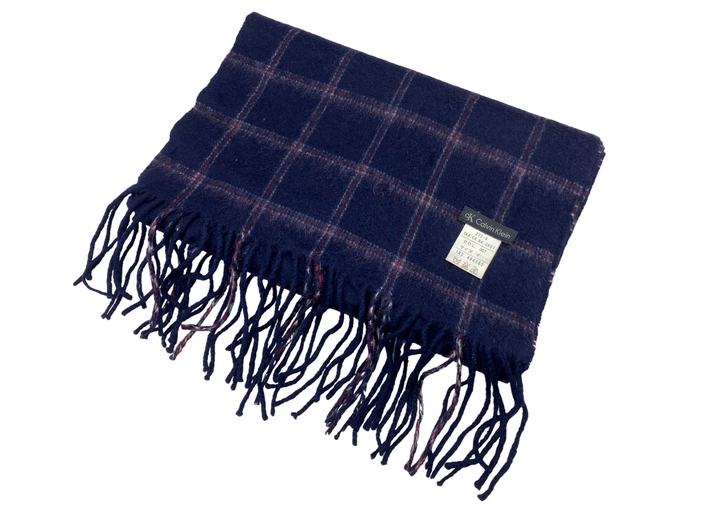 Calvin Klein × Vintage Calvin Klein scarf Checkered Vintage Scarves Size ONE SIZE - 1 Thumbnail