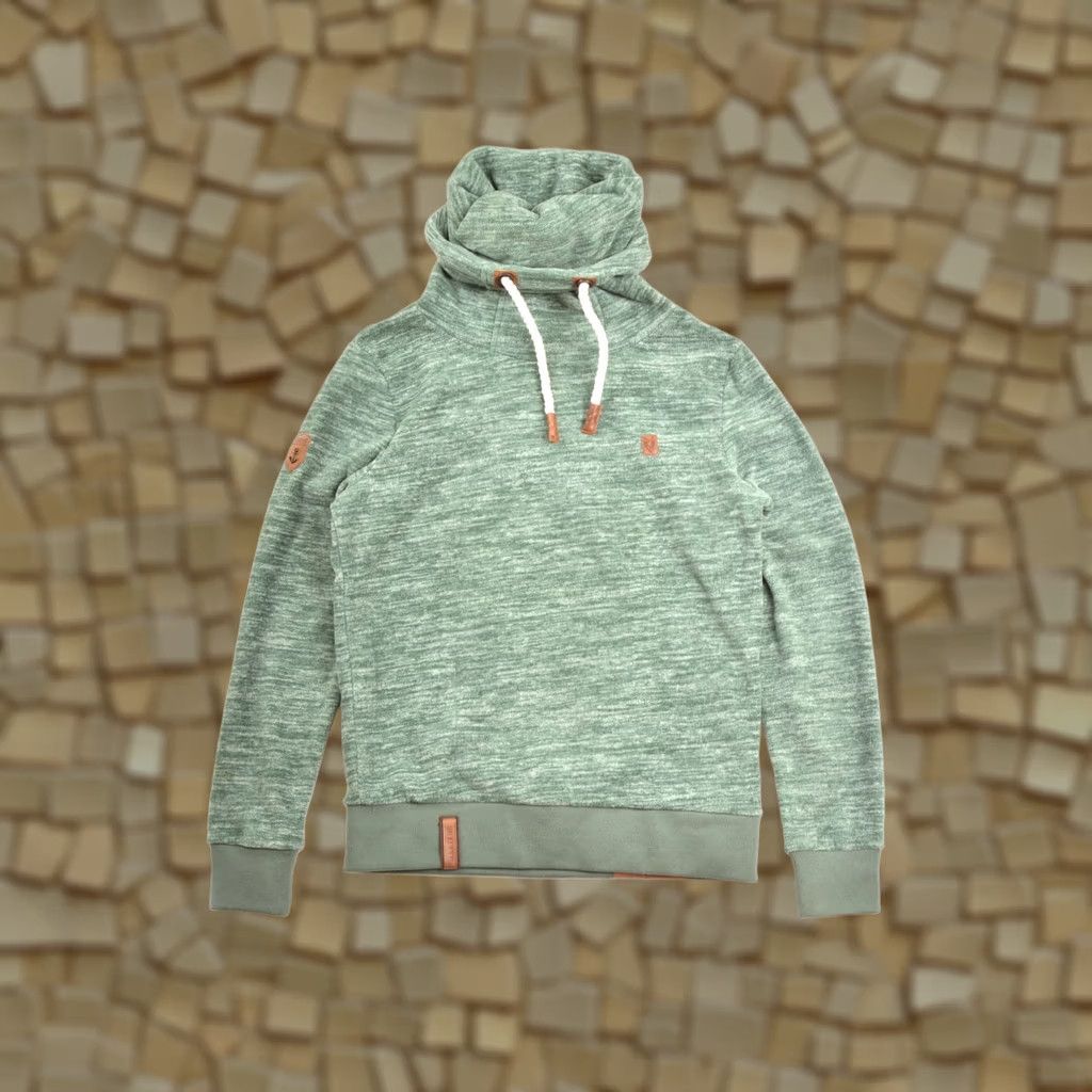 Vintage Naketano High Collar Green Fleece Sweatshirt Pullover M Adults Unisex Sweatshirt Green Pullover 65cm 55cm 46cm 69cm Mens Womens Boys Girls Size M / US 6-8 / IT 42-44 - 1 Thumbnail