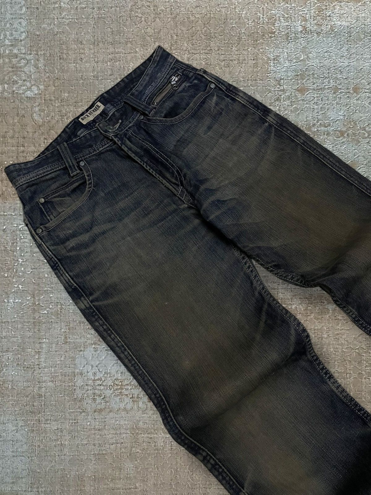 Japanese Brand Vintage 1990s Designer Back Number Mudwash Style Denim Size US 28 / EU 44 - 7 Thumbnail