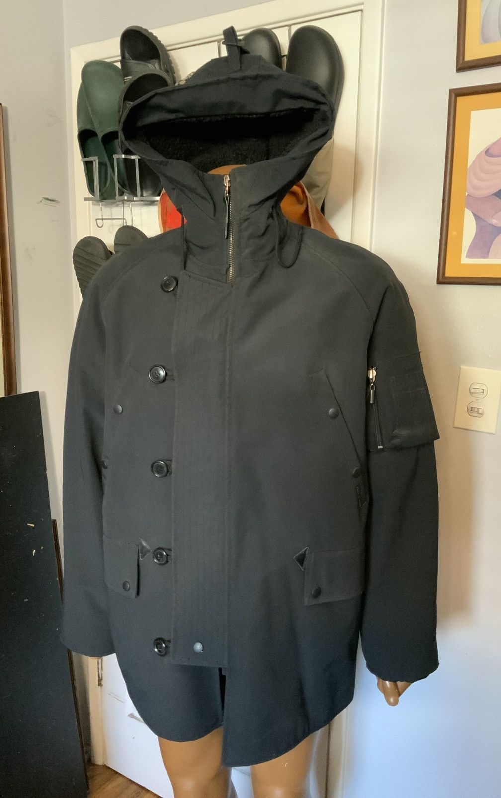 Designer Luck In Luck Functional N-3B Sherpa Parka PVC Coat Jacket Size US L / EU 52-54 / 3 - 7 Thumbnail