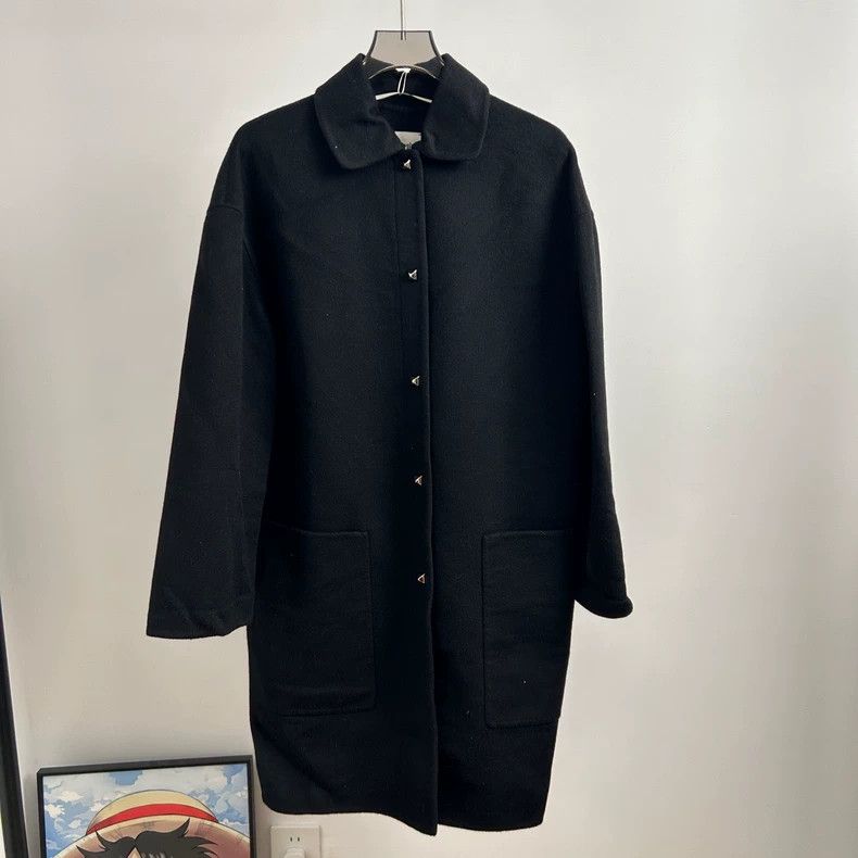 Hermes Hermes Black Cashmere Lapel Coat Size 34 - dmc Size XS / US 0-2 / IT 36-38 - 1 Thumbnail