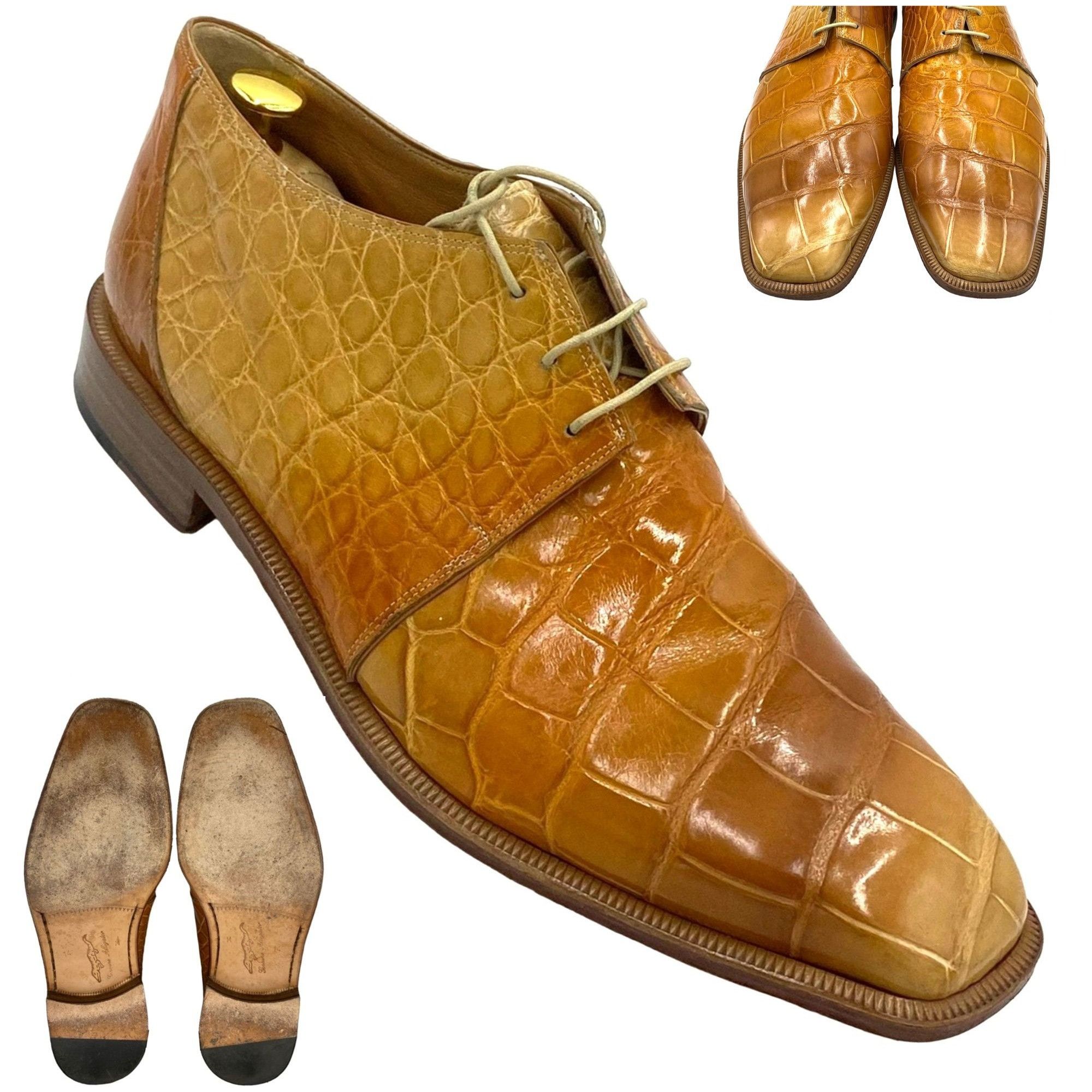 Mauri Vintage Mauri Exotic Full Alligator Men 14 Italian Tan Brown Size US 14 / EU 47 - 1 Thumbnail