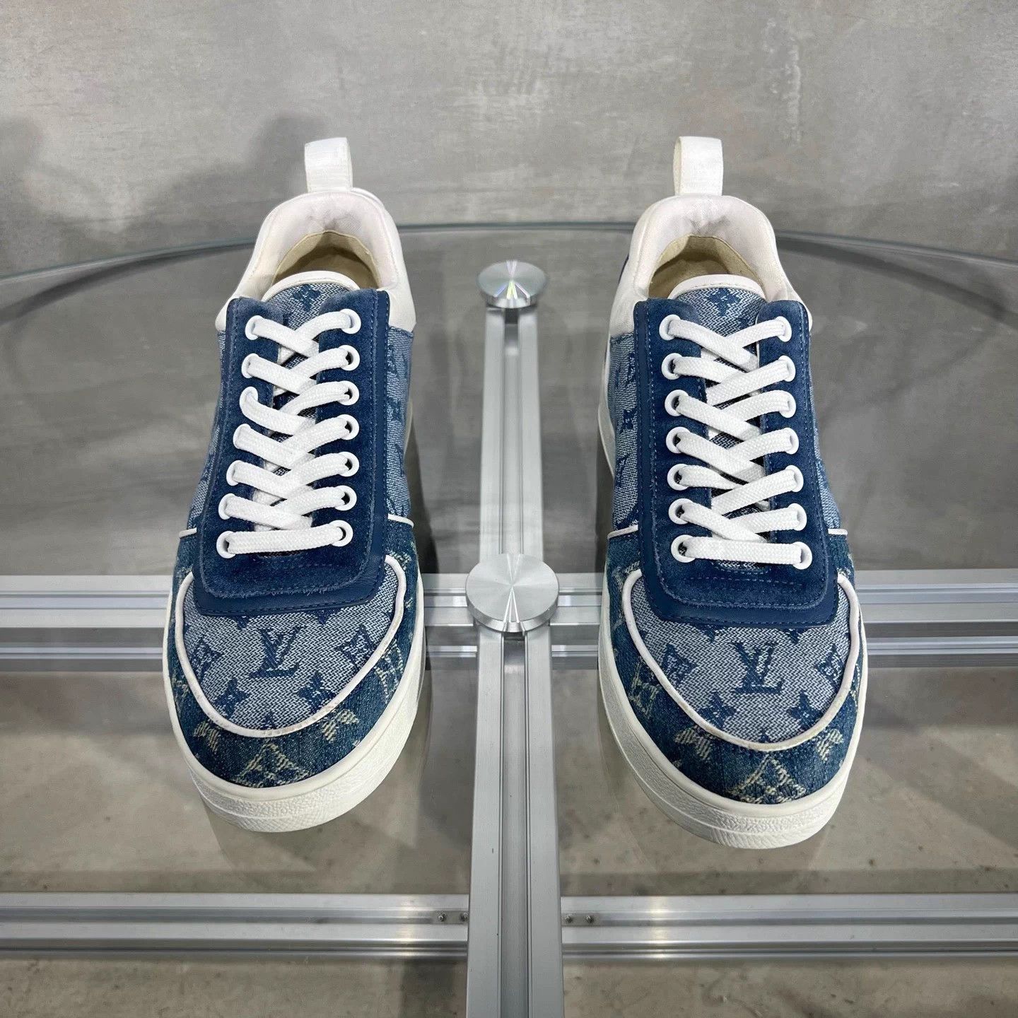 Louis Vuitton LV blue denim skate shoes 37.5 Size US 6.5 / IT 36.5 - 1 Thumbnail