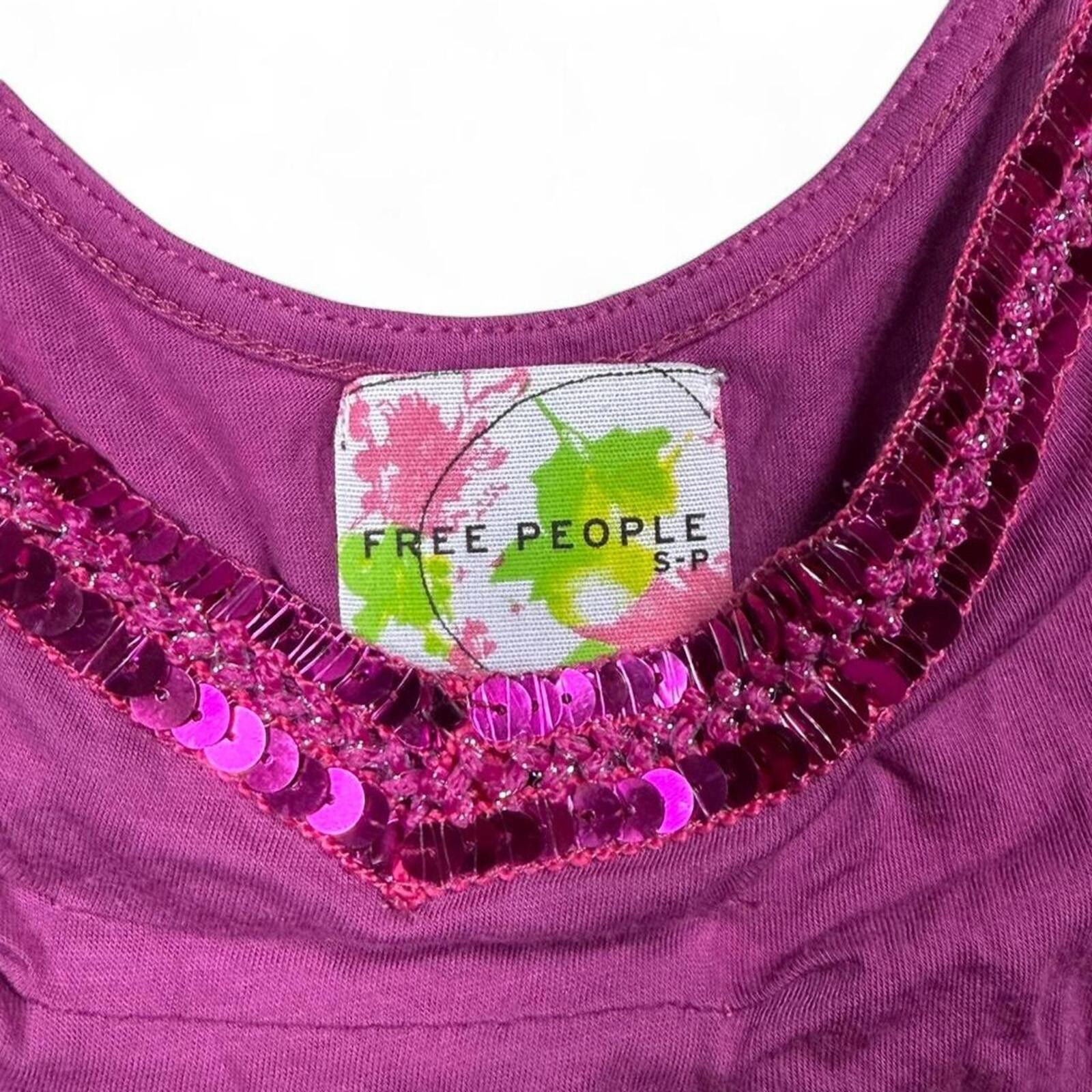 Free People Fairy Y2K vintage Free People sequin tank top Size S / US 4 / IT 40 - 3 Thumbnail