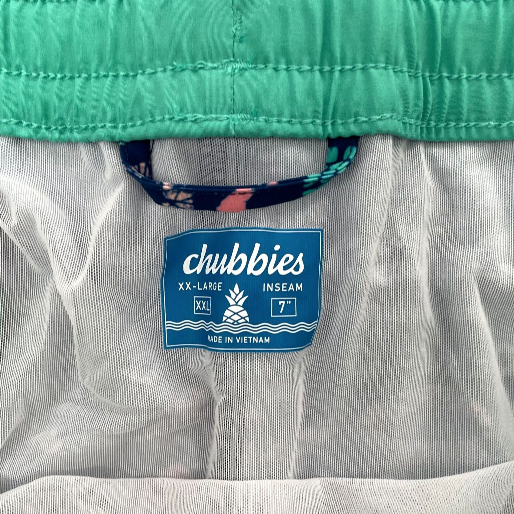 Chubbies Chubbies Shorts 2XL Blue The Favs 7" Classic Swim Trunks Lined Men XXL NEW Size US 39 - 7 Thumbnail