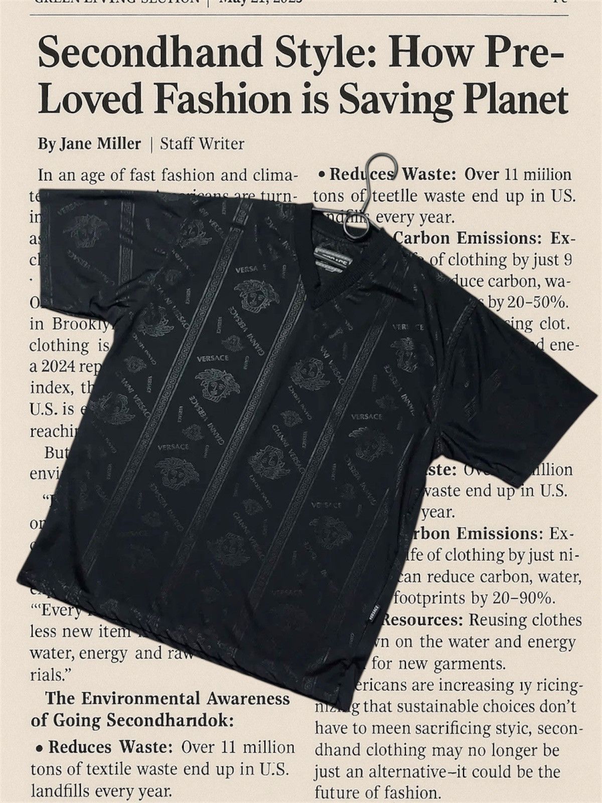 Vintage Vintage Versace Monogram tee size M Size US M / EU 48-50 / 2 - 1 Thumbnail