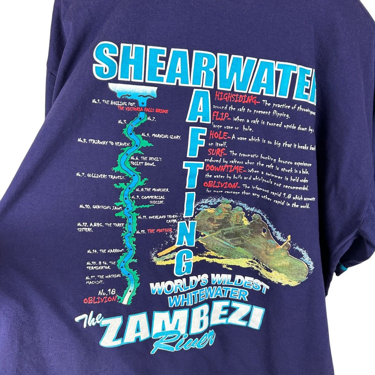 Vintage Vintage 90s Shearwater Rafting Zambezi Tourist Shirt Size US XXL / EU 58 / 5 - 8 Thumbnail
