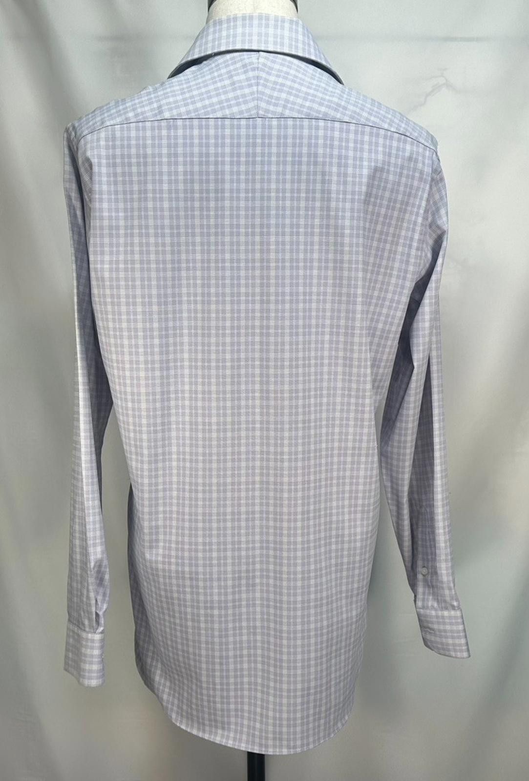 Perry Ellis Perry Ellis Check Pattern Button Down Shirt Blue 15.5/34-35 Size 42R - 2 Thumbnail