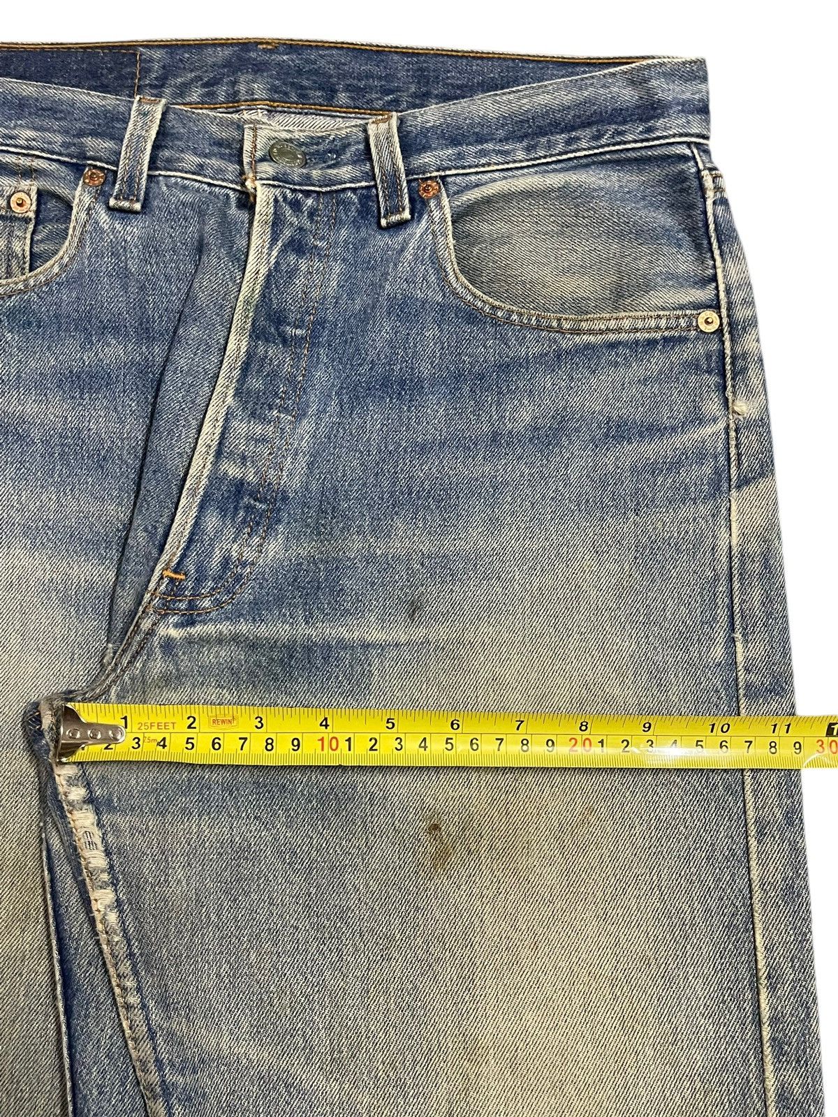 Levi's Vintage 90s Levis 501 Blue Faded Wash Distressed Style Jeans Size US 32 / EU 48 - 15 Thumbnail