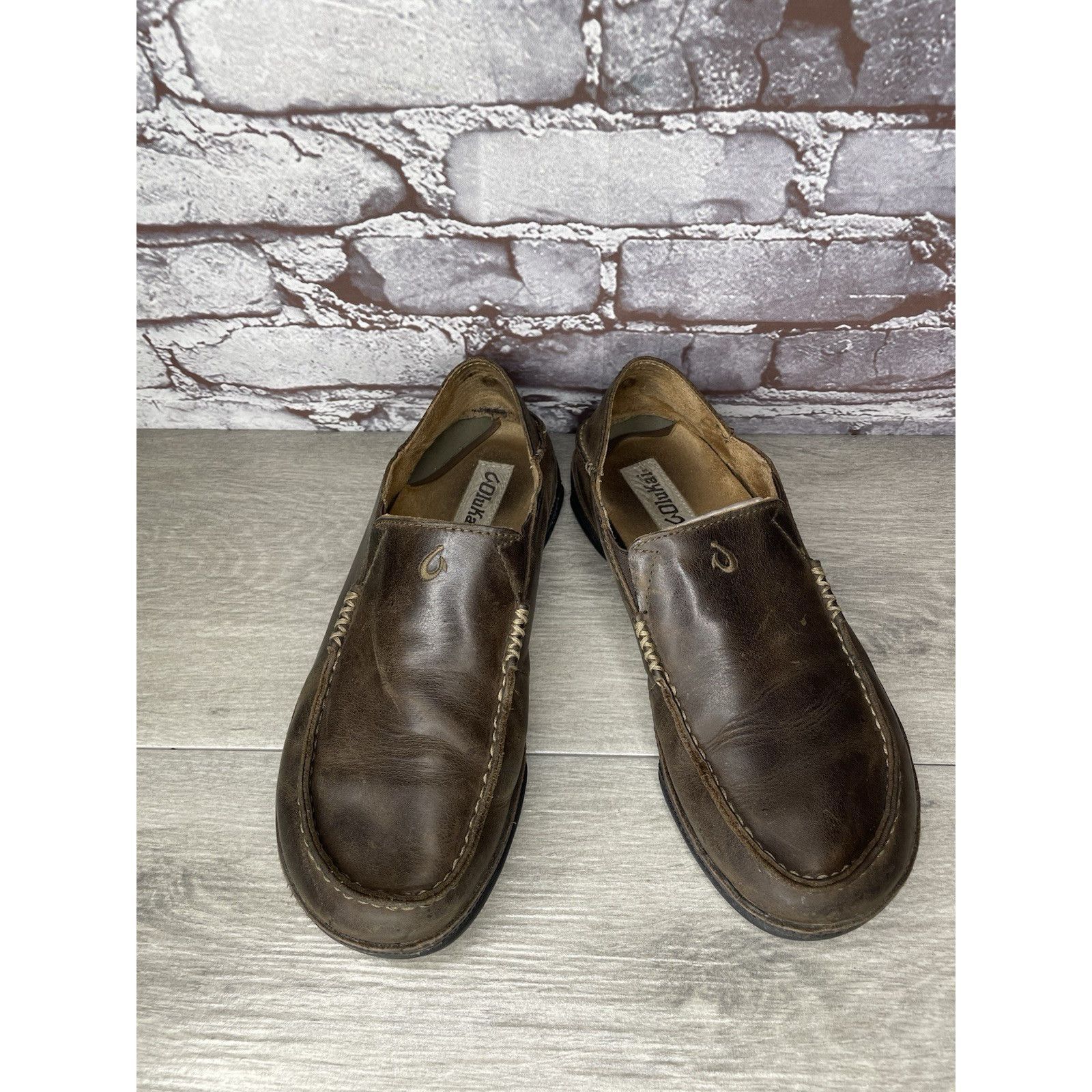 Olukai OluKai Moloa Brown Leather Slip On Beach Loafers Casual Shoe Size US 8 / EU 41 - 12 Thumbnail