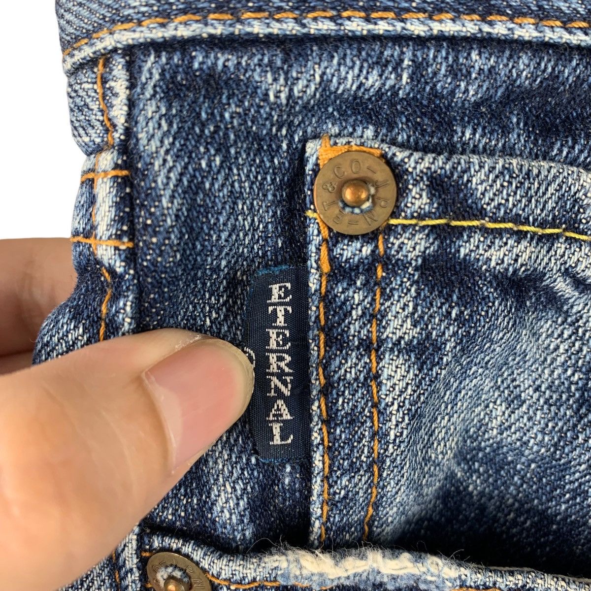 Eternal × Japanese Brand Vintage ETERNAL distressed blue jeans Size US 34 / EU 50 - 9 Thumbnail