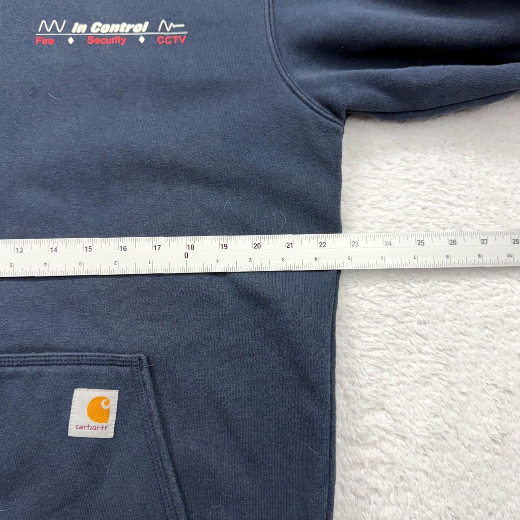 Carhartt Carhartt Hoodie Mens Full Zip Navy Blue In Control Security Workwear M Medium Size US M / EU 48-50 / 2 - 5 Thumbnail