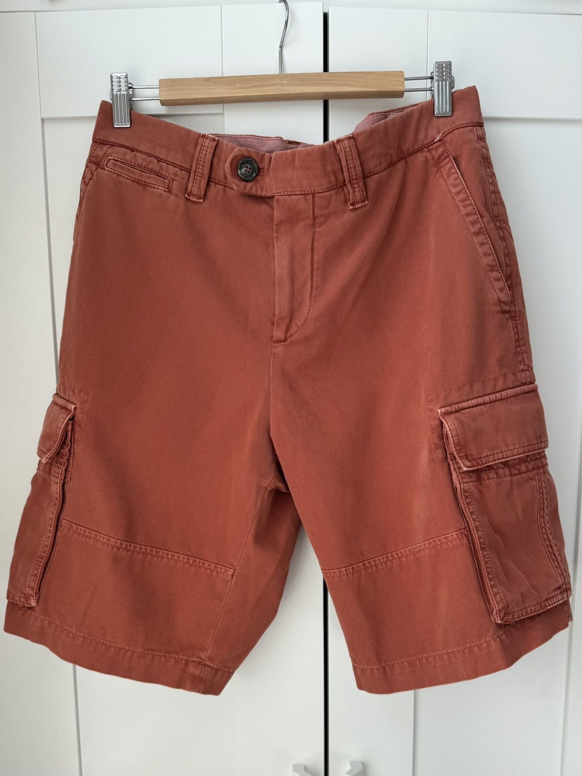 Brunello Cucinelli Brunello cucinelli burnt orange cargo shorts Size US 34 / EU 50 - 2 Thumbnail