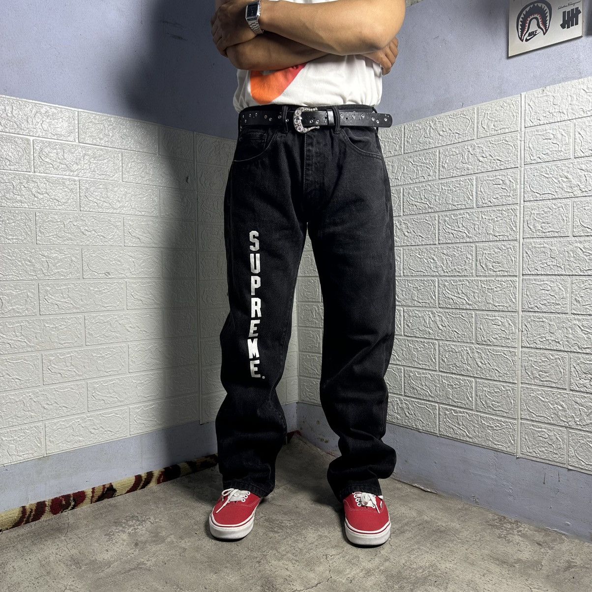 Levi's × Supreme Jeans Levis X Supreme -SS17 505 Black Wash Size US 31 - 3 Thumbnail