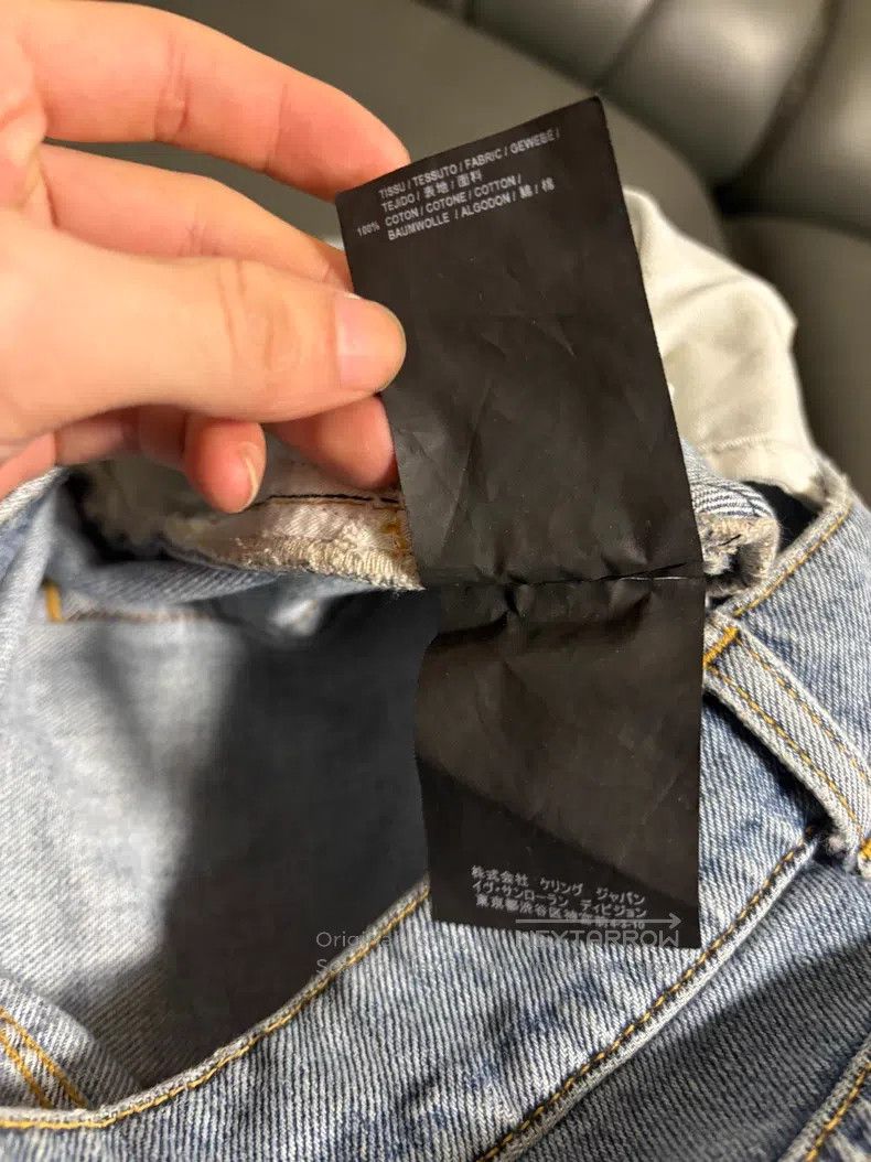 Saint Laurent Paris Saint Laurent Paris Light Blue Ripped and Washed Blue Deni Size US 30 / EU 46 - 5 Thumbnail