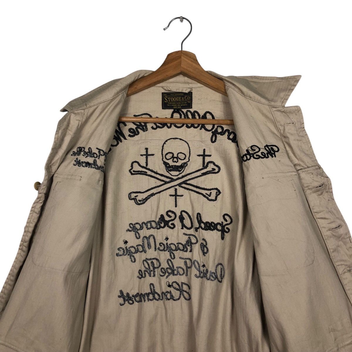 Japanese Brand 📌Vintage Stooge & Co Biker Jacket Big Logo Cafe Racer Size US S / EU 44-46 / 1 - 15 Thumbnail