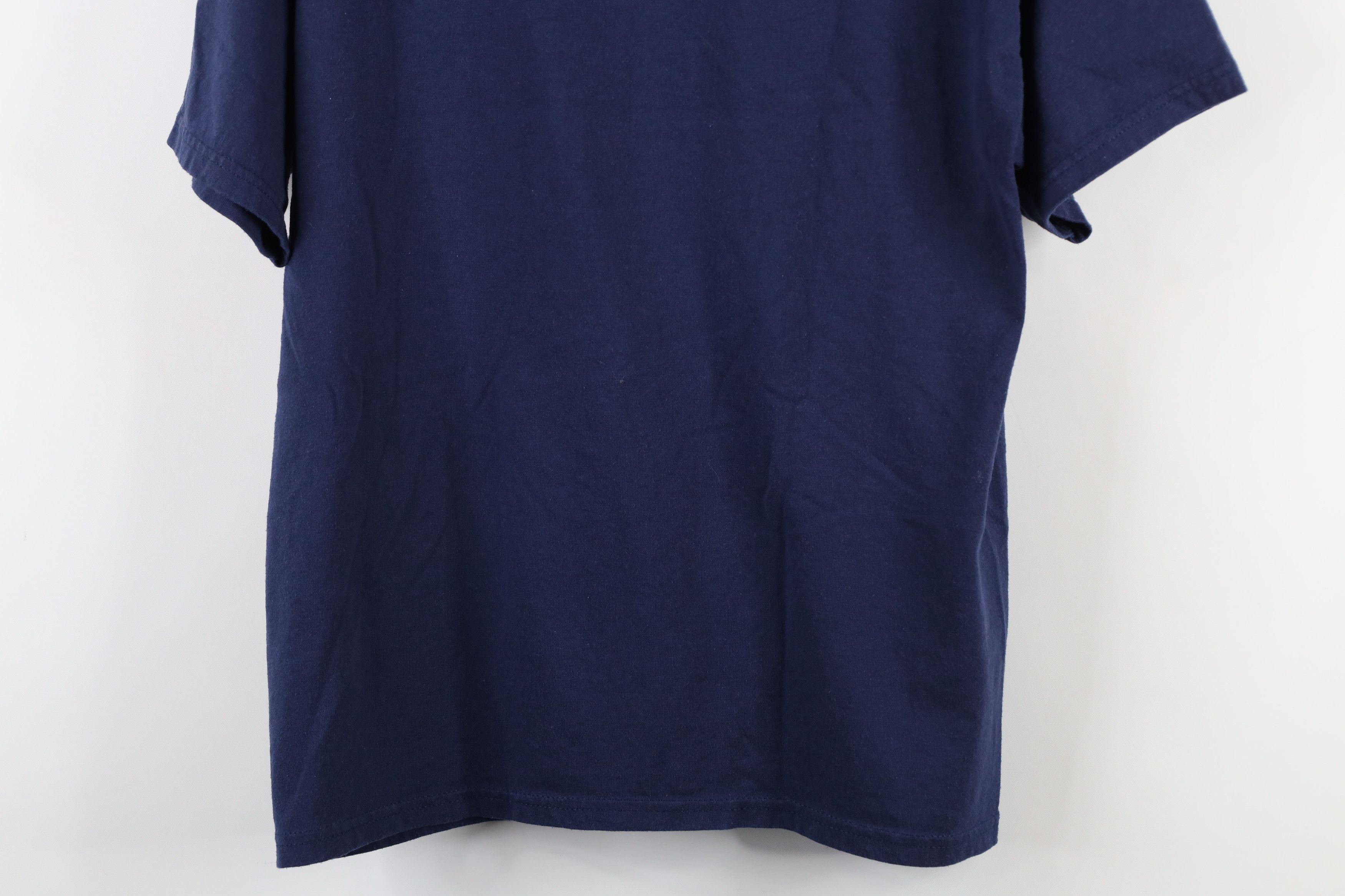 Hanes × Vintage Vintage 90s Hanes Heavyweight Short Sleeve T-Shirt Blue Size US M / EU 48-50 / 2 - 8 Thumbnail