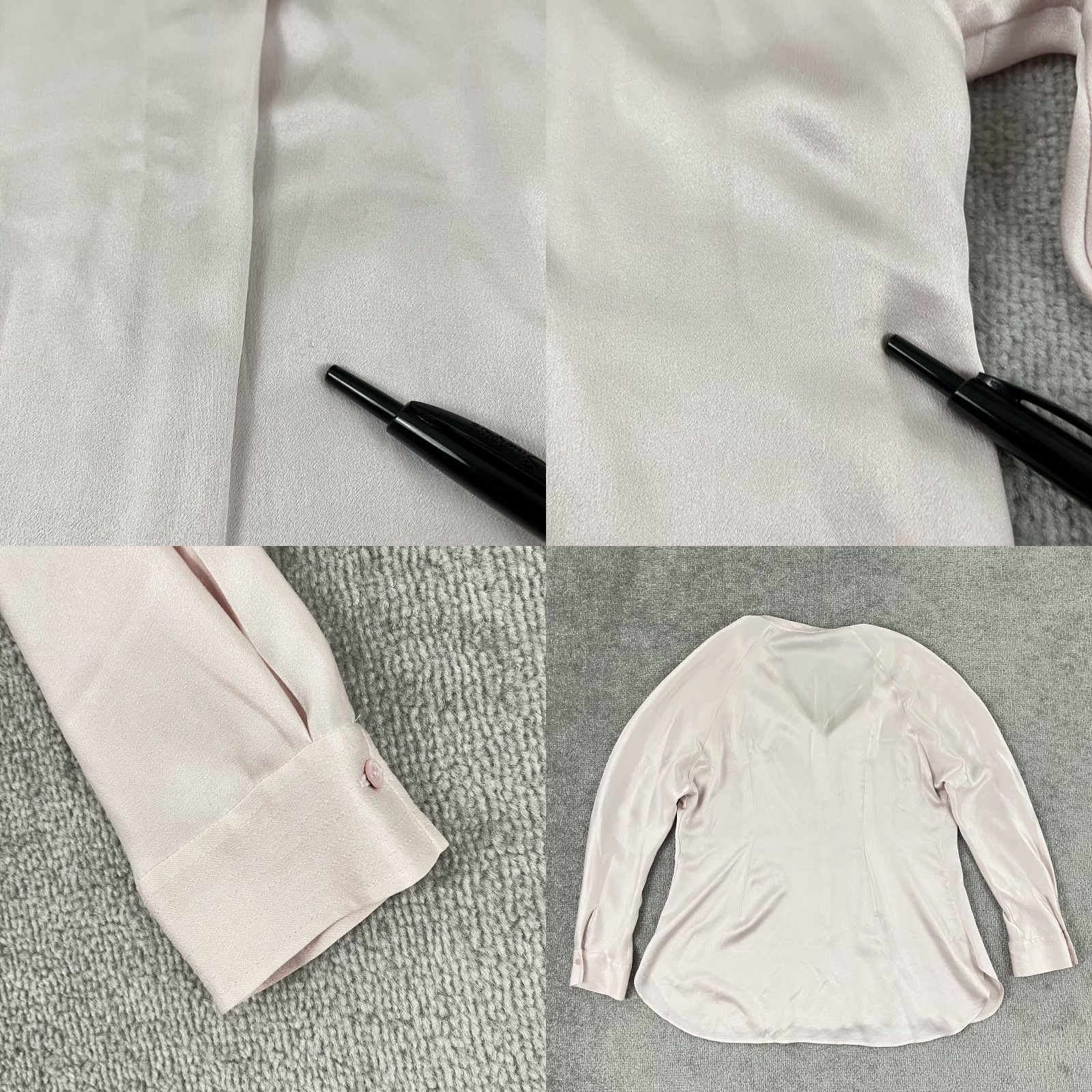 Vince Vince Women's Blouse Large Pink Silk Casual Office Top Long Sleeve Shirt Preppy Size L / US 10 / IT 46 - 8 Thumbnail