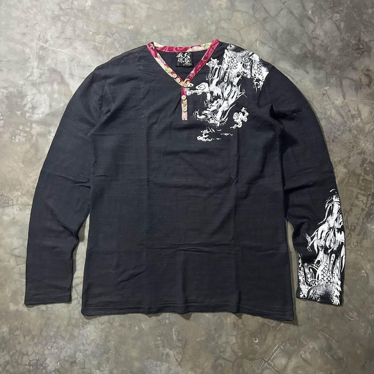 Japanese Brand 🐉JAPANESE TRADITIONAL DRAGON LONG SLEEVE SUKAJAN STYLE🐉 Size US L / EU 52-54 / 3 - 1 Thumbnail