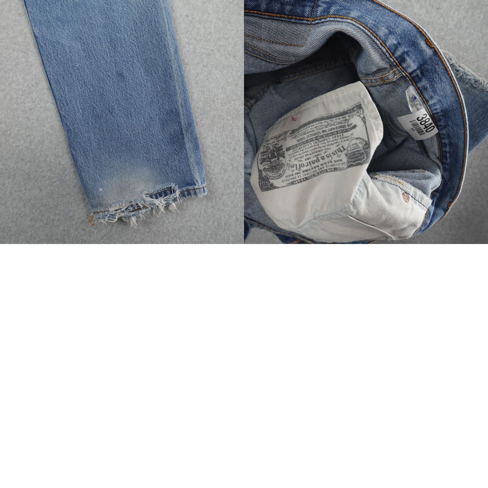 Levi's Levi's 501 Jeans Mens 36 (36X26) Light Blue Straight Vintage Denim Cotton 5-Pocket 501 Series Regular Rise Mid Jeans Mens Size US 36 / EU 52 - 11 Thumbnail