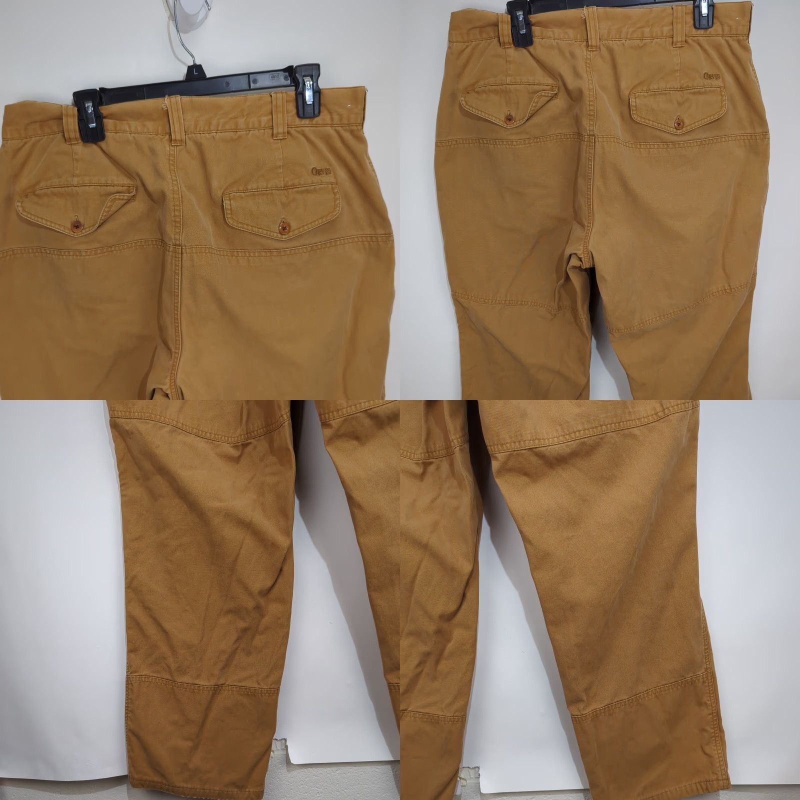 Orvis Orvis Mens Work Pants Tan Cotton Canvas Flat Front Pockets 36x30 Size US 36 / EU 52 - 9 Thumbnail