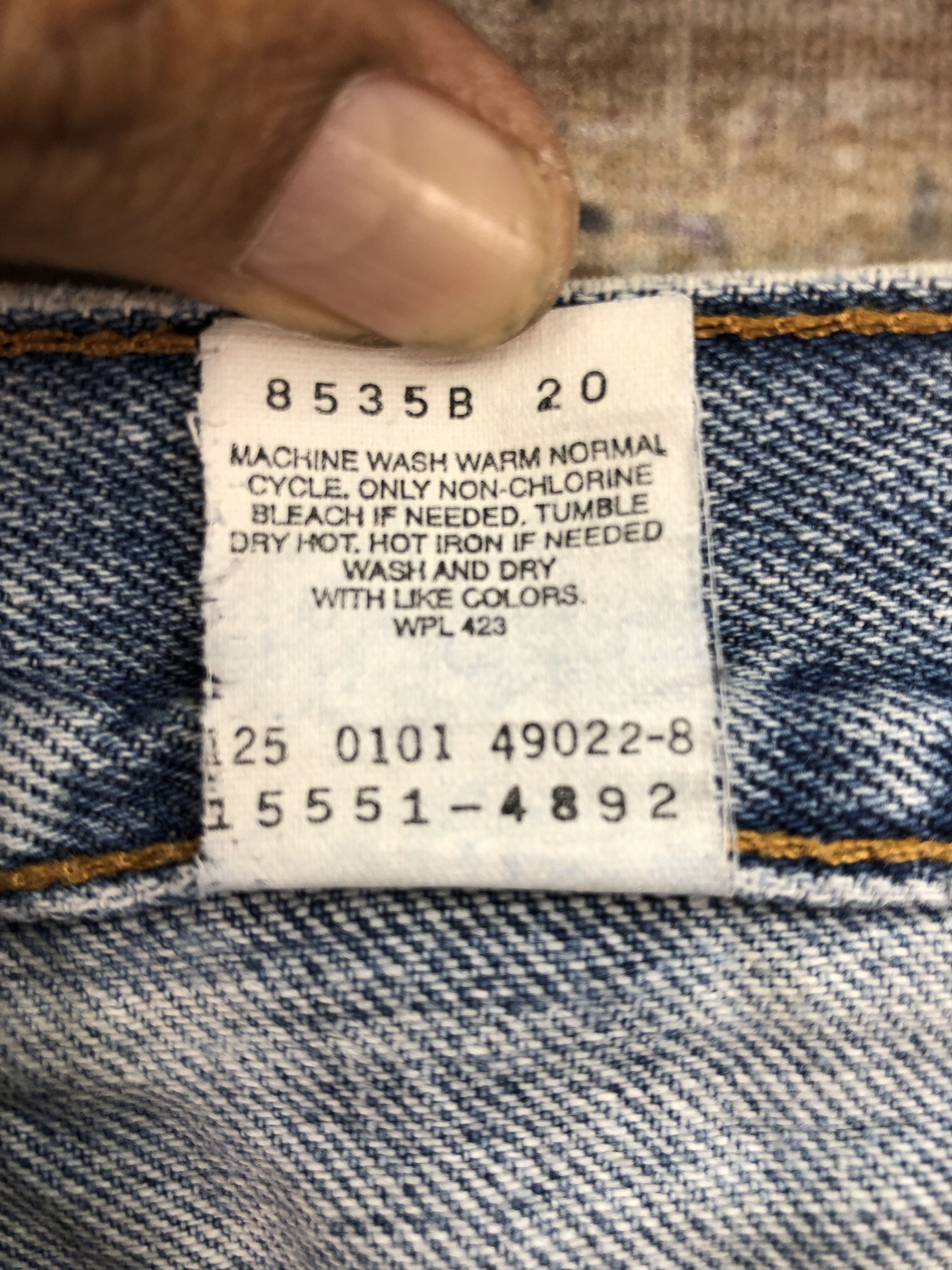 Levi's Vintage 90s Levis Sun Faded Jeans Levi's Light Wash Denim Size US 34 / EU 50 - 12 Thumbnail
