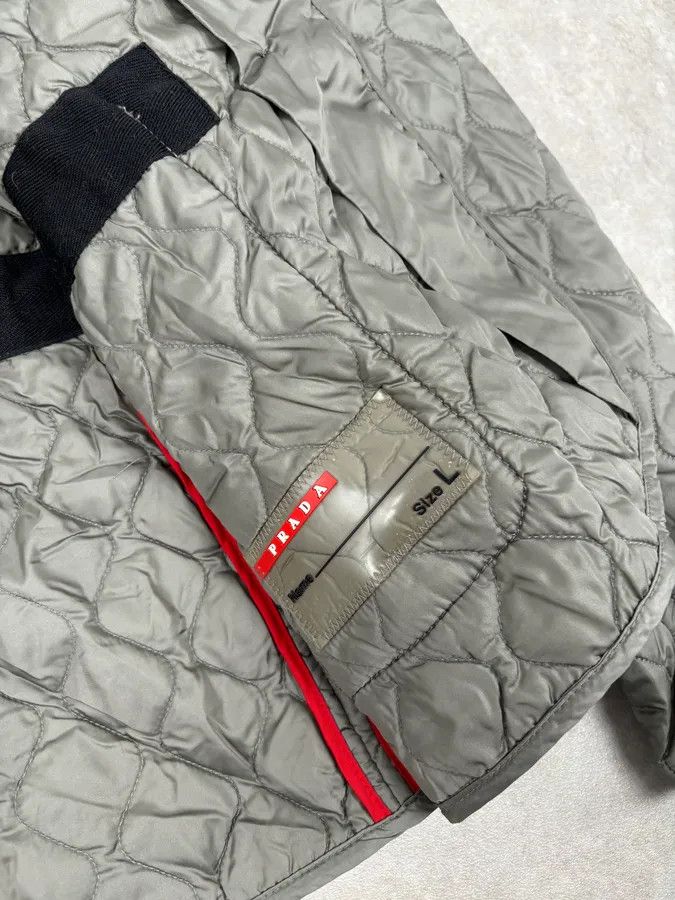 Prada 2000s Prada Khaki Nylon Quilted Puffer Jacket Size M / US 6-8 / IT 42-44 - 11 Thumbnail