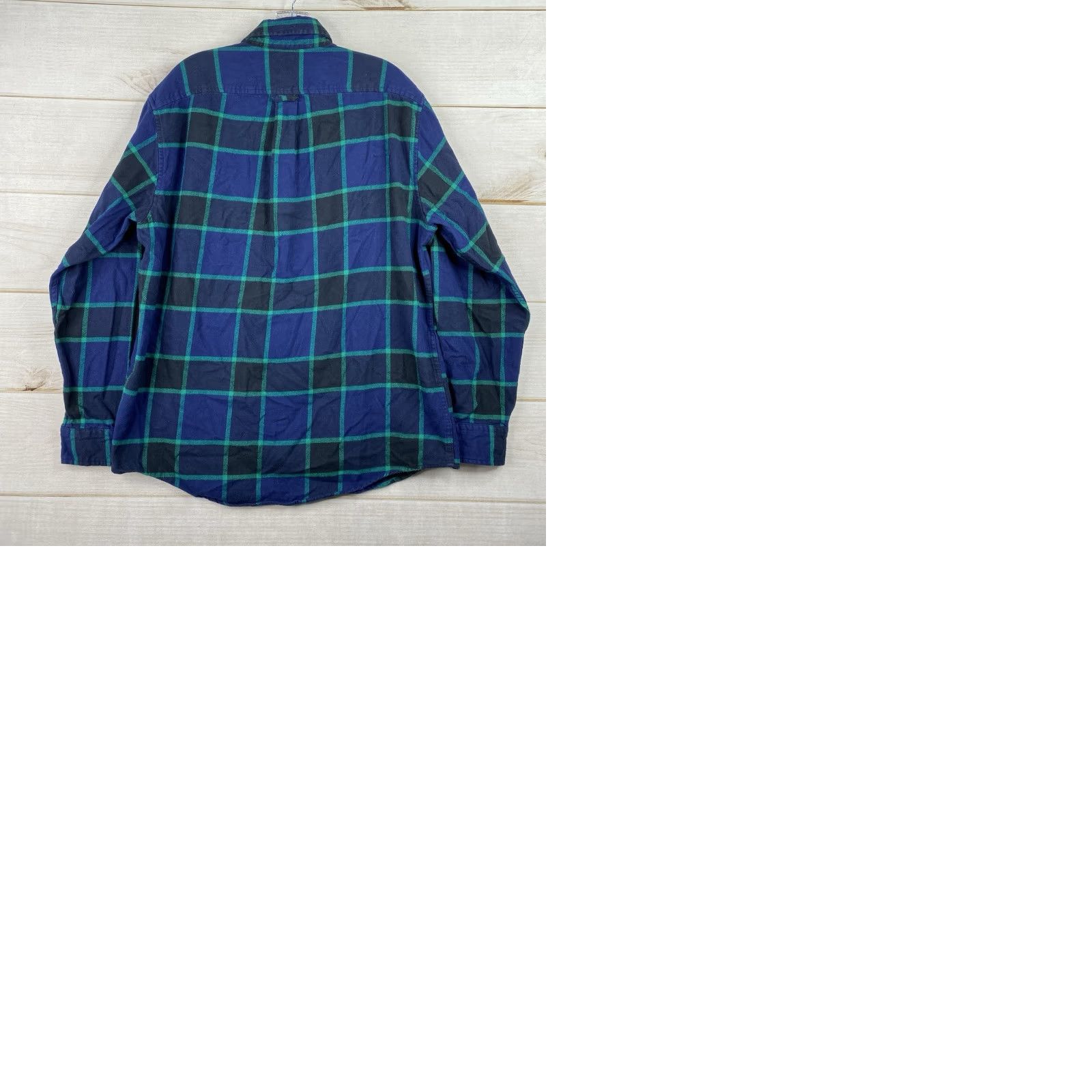 Lands' End Lands' End Mens Flannel Shirt L Button Up Long Sleeve Blue Plaid Tradition Shirt Button-Up Casual Men Size US L / EU 52-54 / 3 - 9 Thumbnail