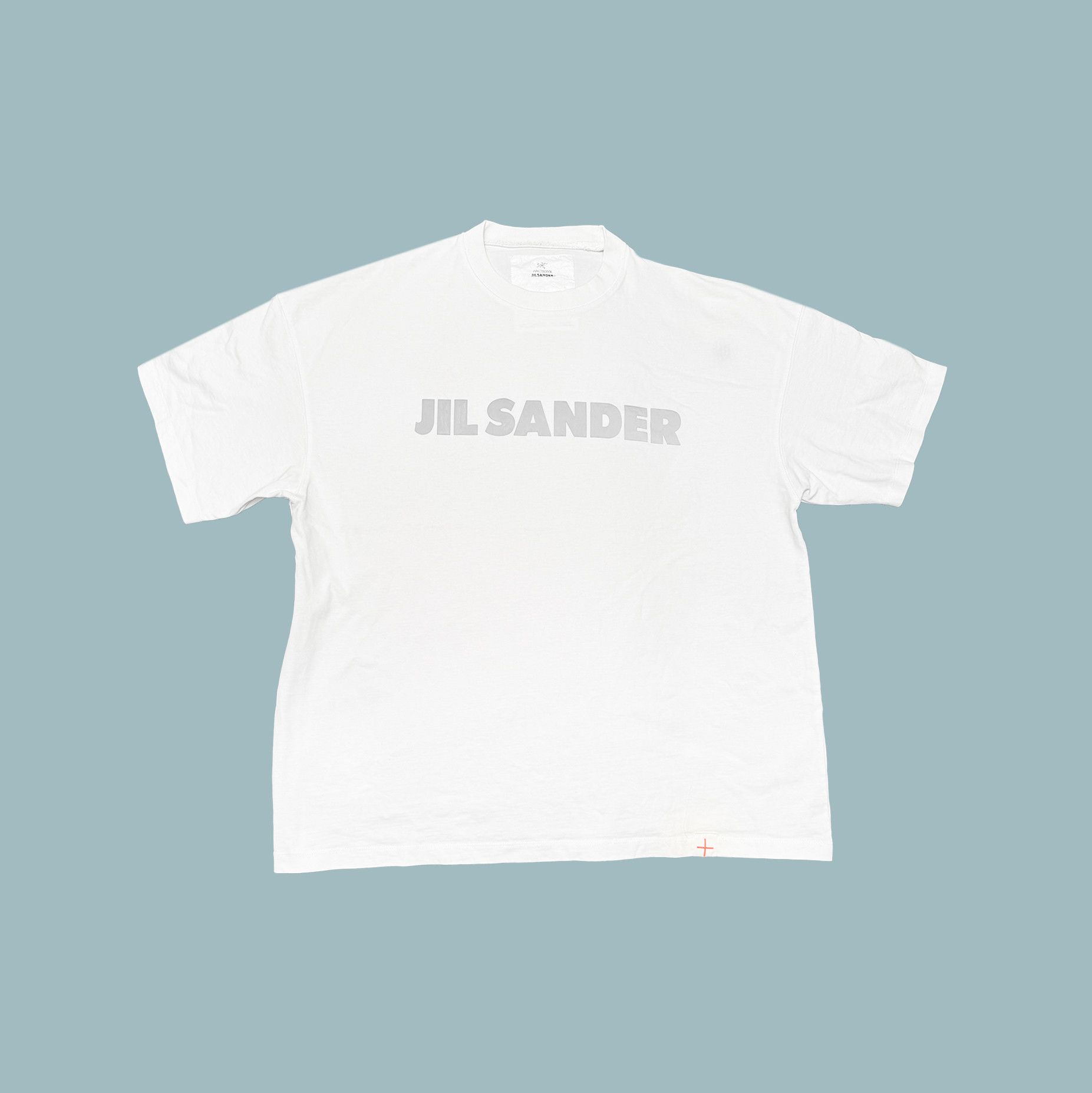 image of Arcteryx x Jil Sander Arc’Teryx Oversized White Logo T-Shirt, Men's (Size XL)