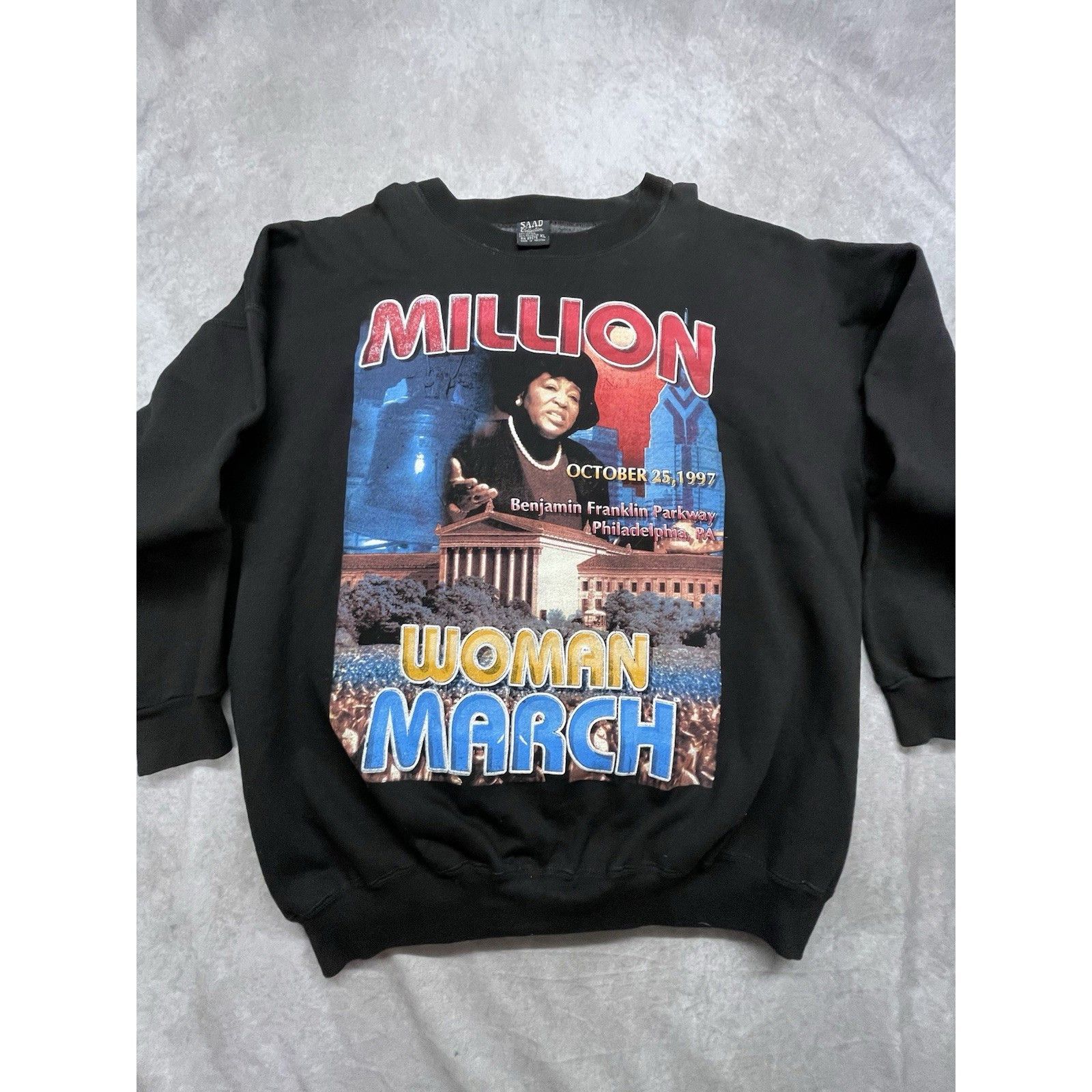 Other Vintage 1997 Million Woman March Sweatshirt Sisters Black Hi Size US XL / EU 56 / 4 - 2 Thumbnail