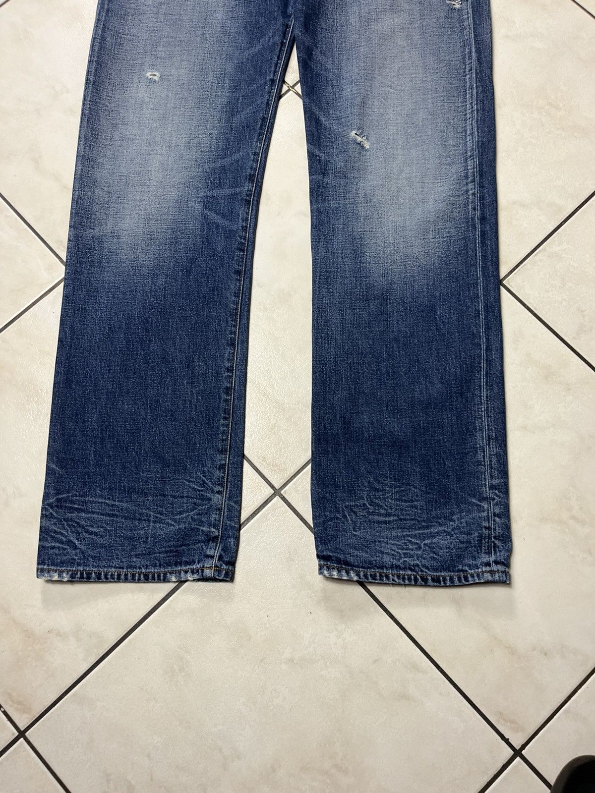 Armani × Giorgio Armani Vintage Armani jeans distressed denim y2k washed J21 regular Size US 33 - 5 Thumbnail