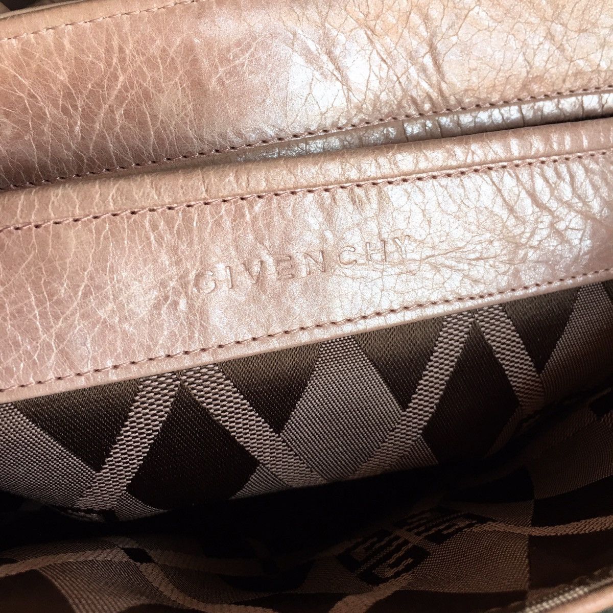 Givenchy GIVENCHY Vintage Leather Light Pink Logo Shoulder Tote Bag Size ONE SIZE - 7 Thumbnail