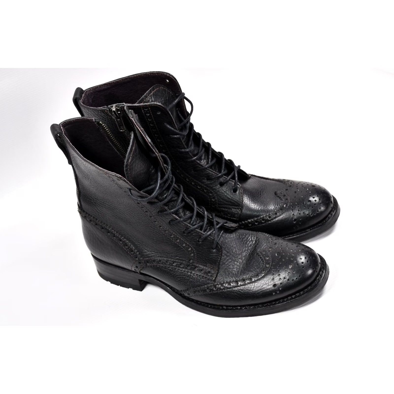 Vintage Sendra Western Boots Lace Up Black Leather Men's 8.5 US Size - Leather 100% Raw-Tex? Size US 9 / EU 42 - 3 Thumbnail