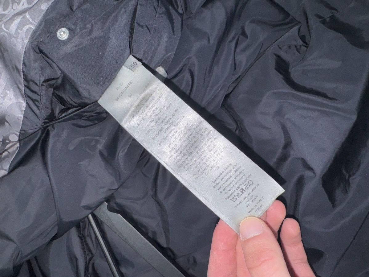 Dior oblique puffer dark grey