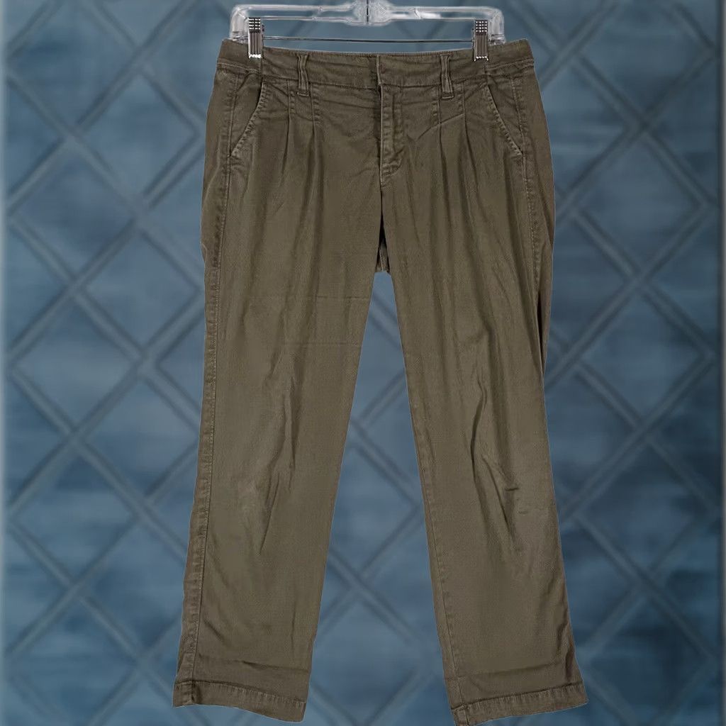 American Eagle Outfitters VINTAGE American Eagle Outfitters Stretch Khaki Ankle Pants Womens 00 Brown Tan Slim Straight 26in Inseam Casual/Everyday Size 25" / US 0 / IT 36 - 1 Thumbnail