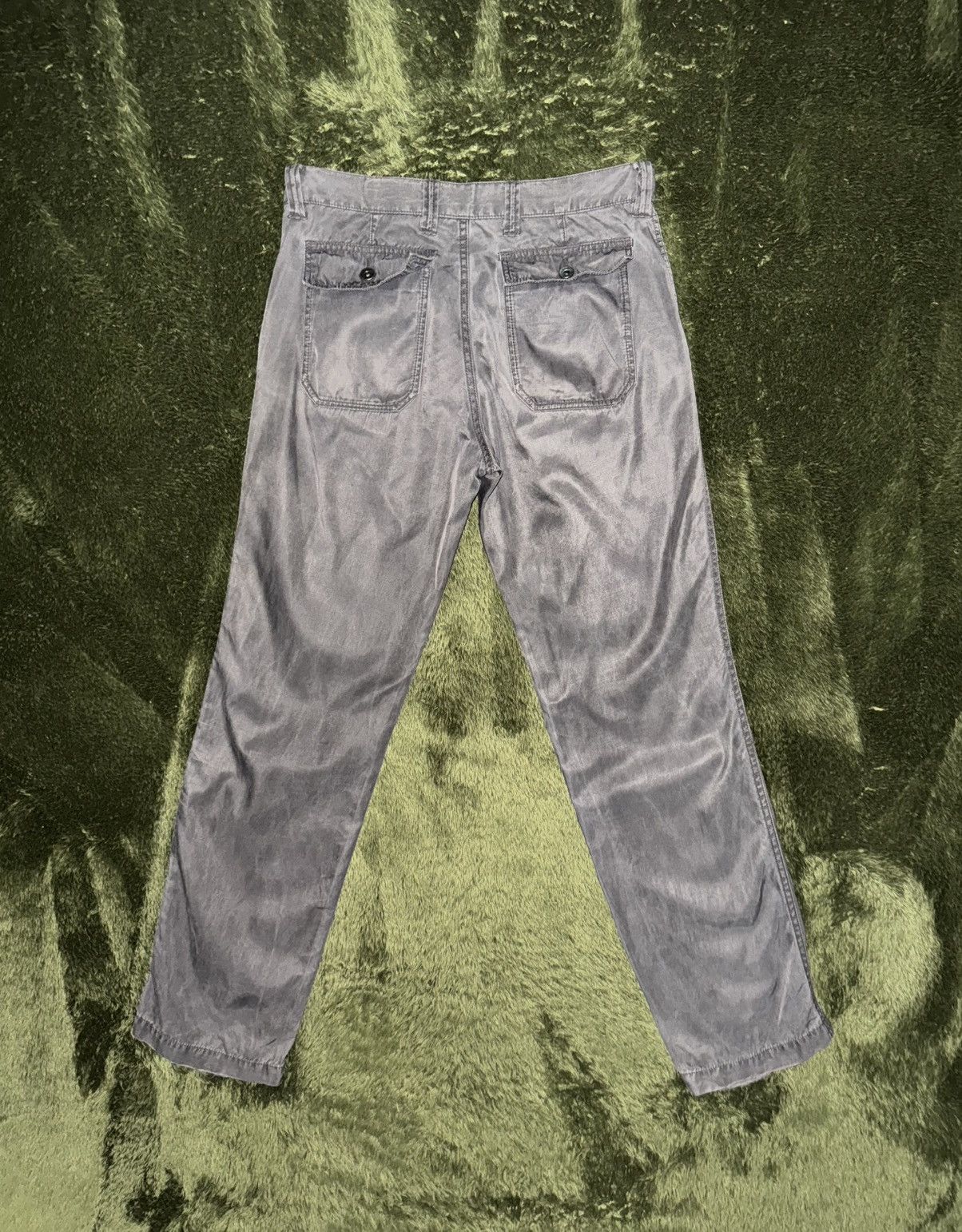 Beams Japan [46] BEAMS Light Button Fly Cupro relaxed fit Pants Gray Size US 32 / EU 48 - 8 Thumbnail